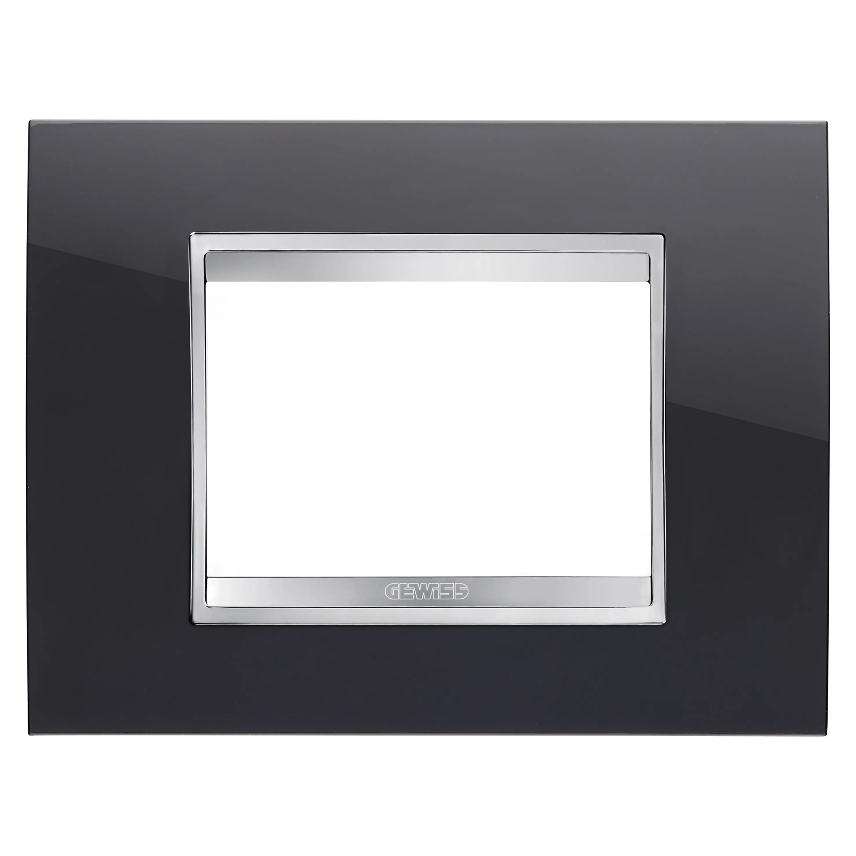 Rama, decorativa, LUX, 3, module, negru, Gewiss, Chorus, GW16203TN