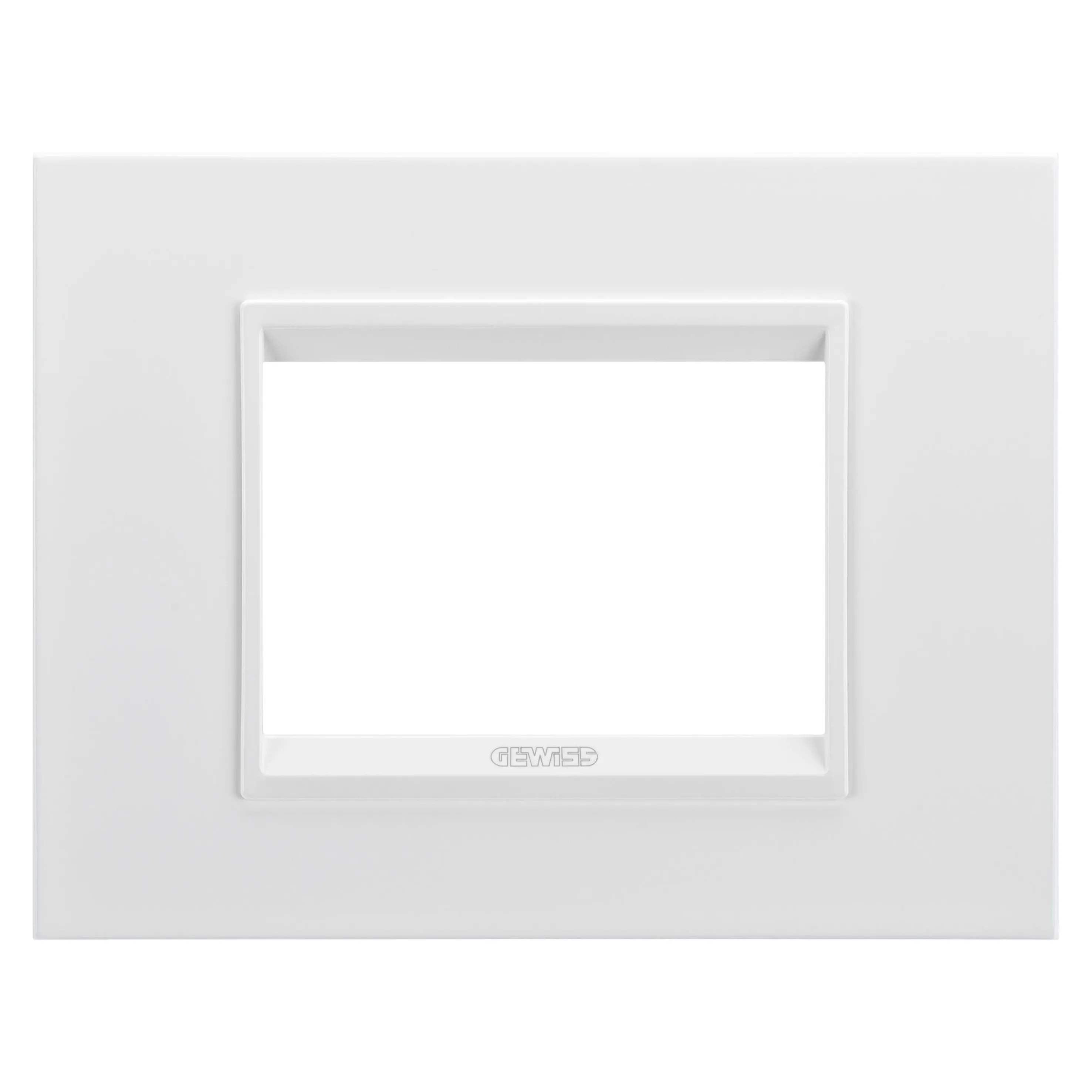 Placa, de, lux, in, technopolymer, 3, module, alb, monocrom, Gewiss, Chorus, GW16203YB