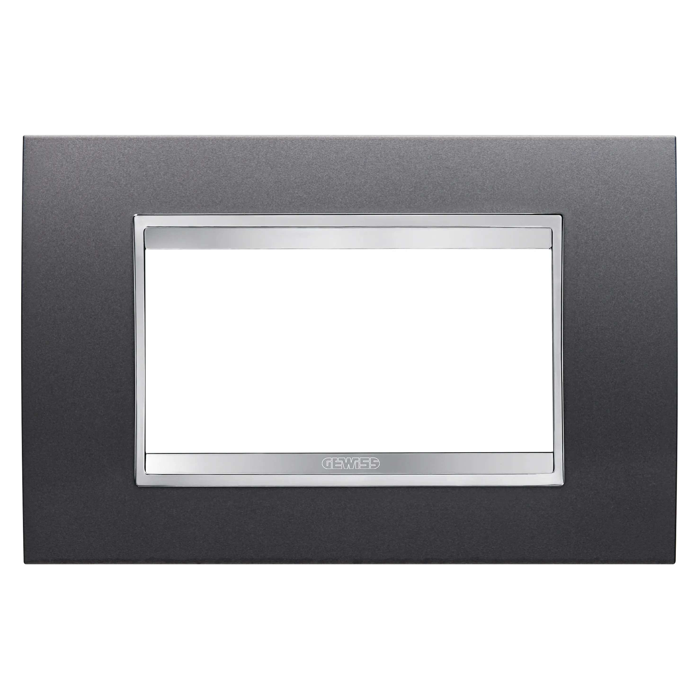 Placa, Lux, Gewiss, Chorus, in, tehnopolimer, vopsit, 4, module, ardezie, GW16204VA