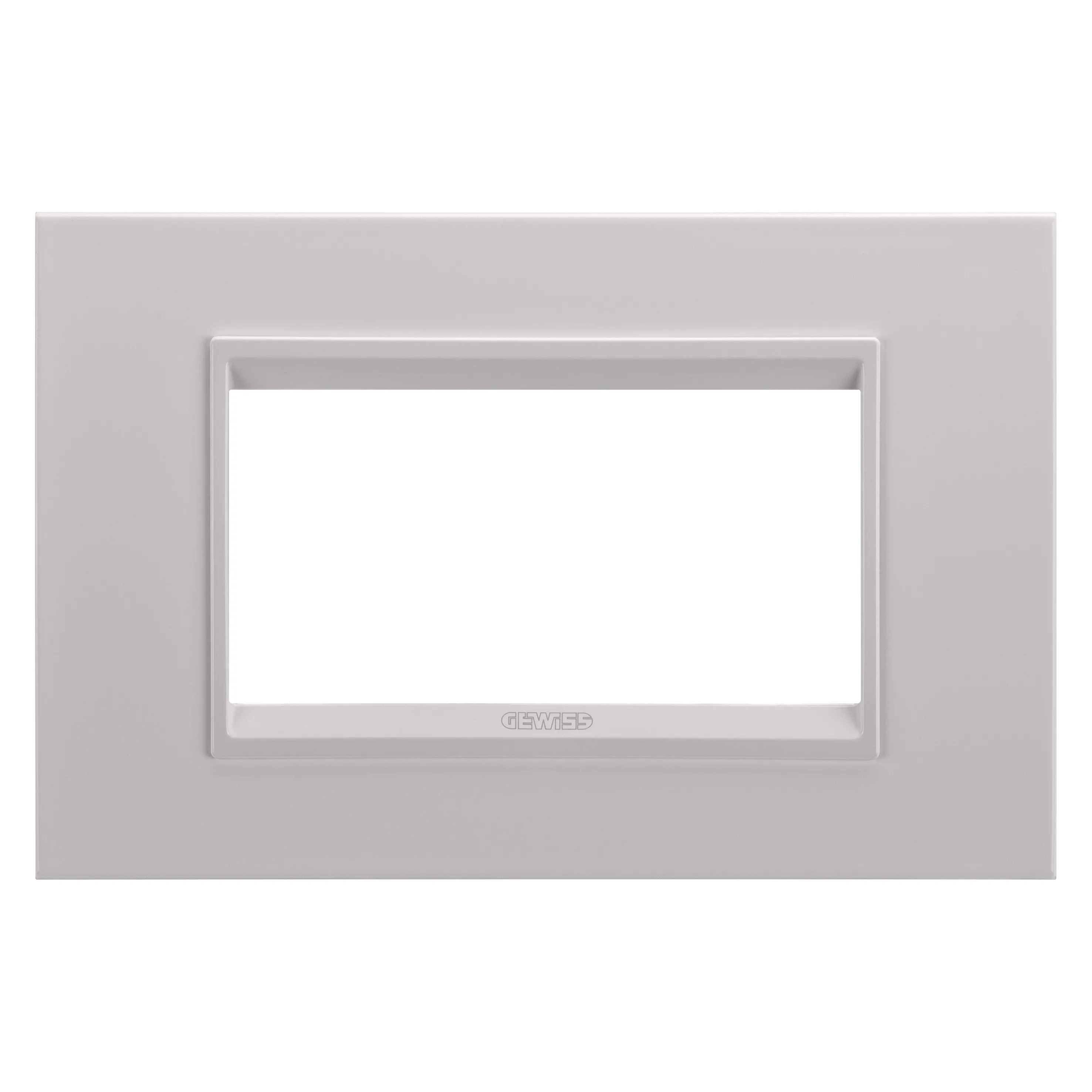Placa, de, lux, in, metal, 4, module, alb, monocrom, bej, natural, Gewiss, Chorus, GW16204XL