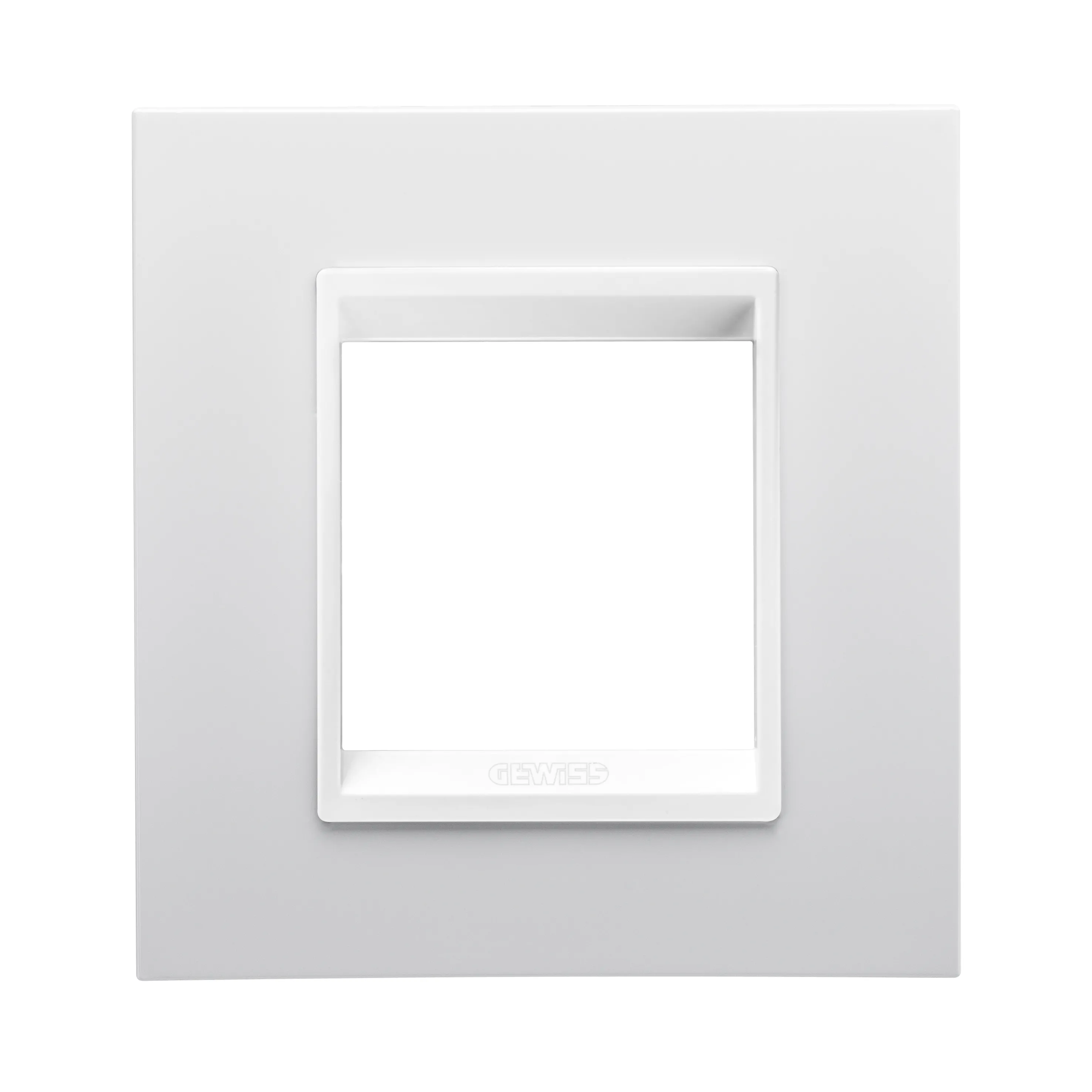 Placa internationala Lux Gewiss Chorus in technopolymer 2 module alb monocrom GW16222YB