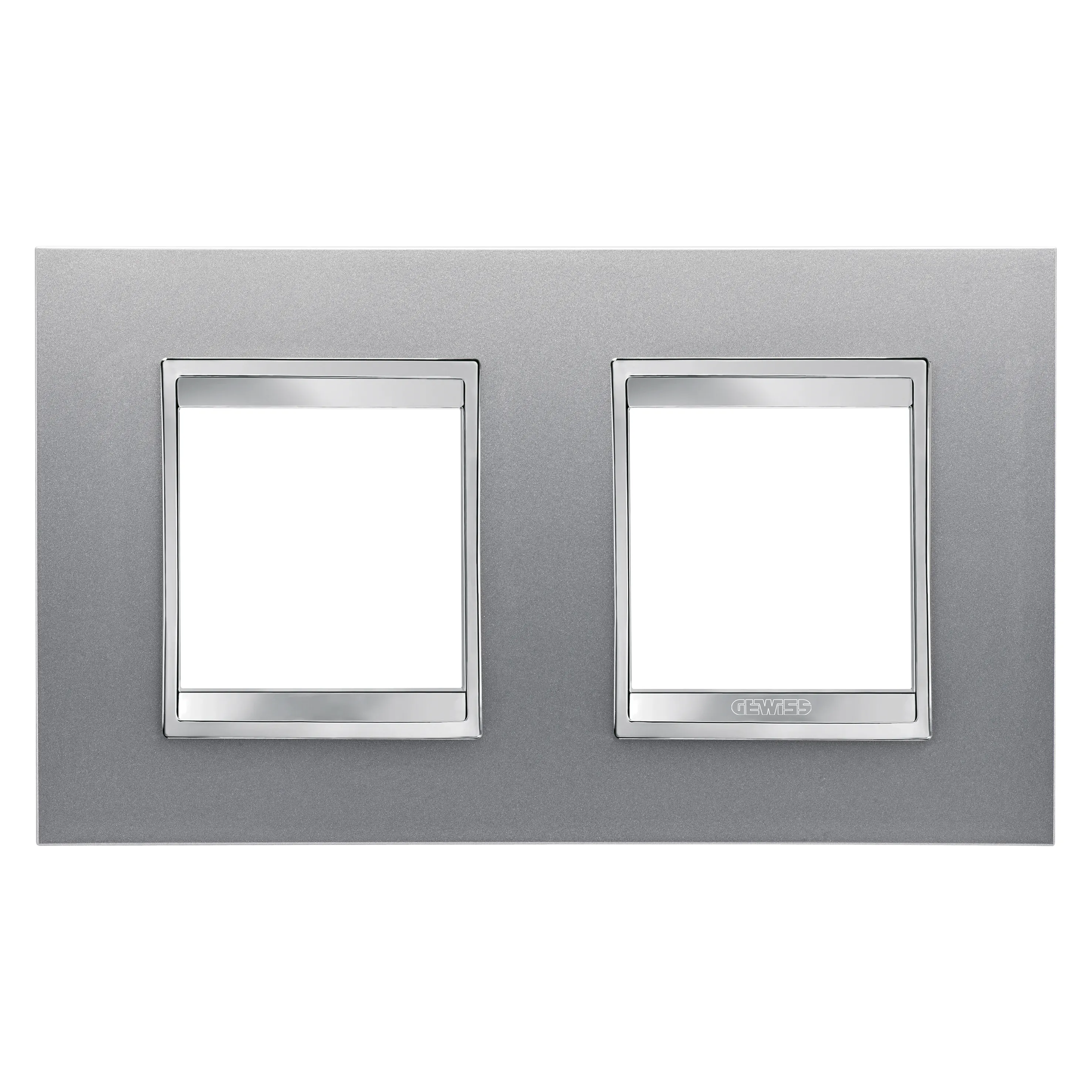 Placa, internationala, Lux, Gewiss, Chorus, in, tehnopolimer, vopsit, 2+2, module, orizontale, titan, GW16223VT
