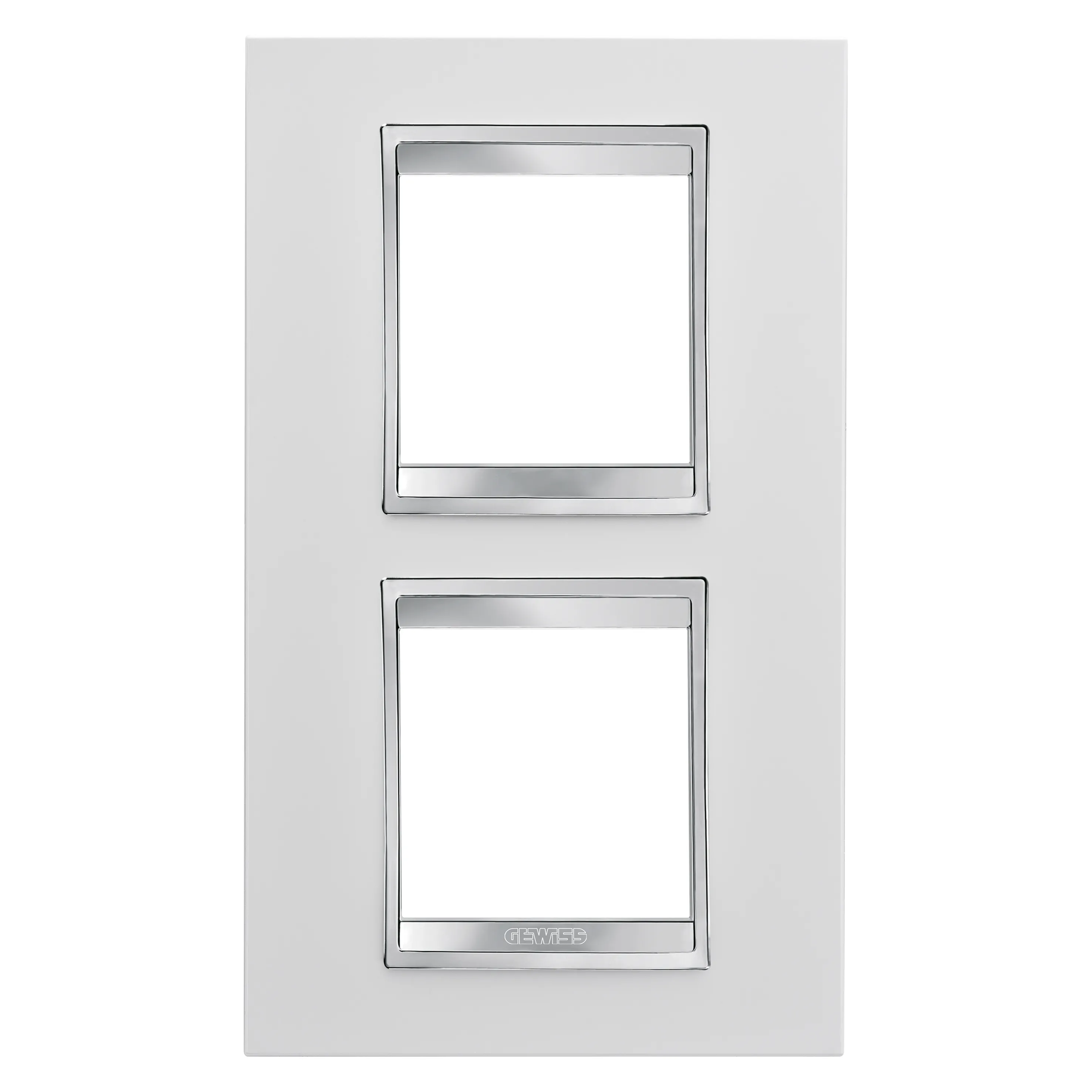 Placa, internationala, Lux, Gewiss, Chorus, in, tehnopolimer, 2+2, module, verticale, alb, GW16224TB