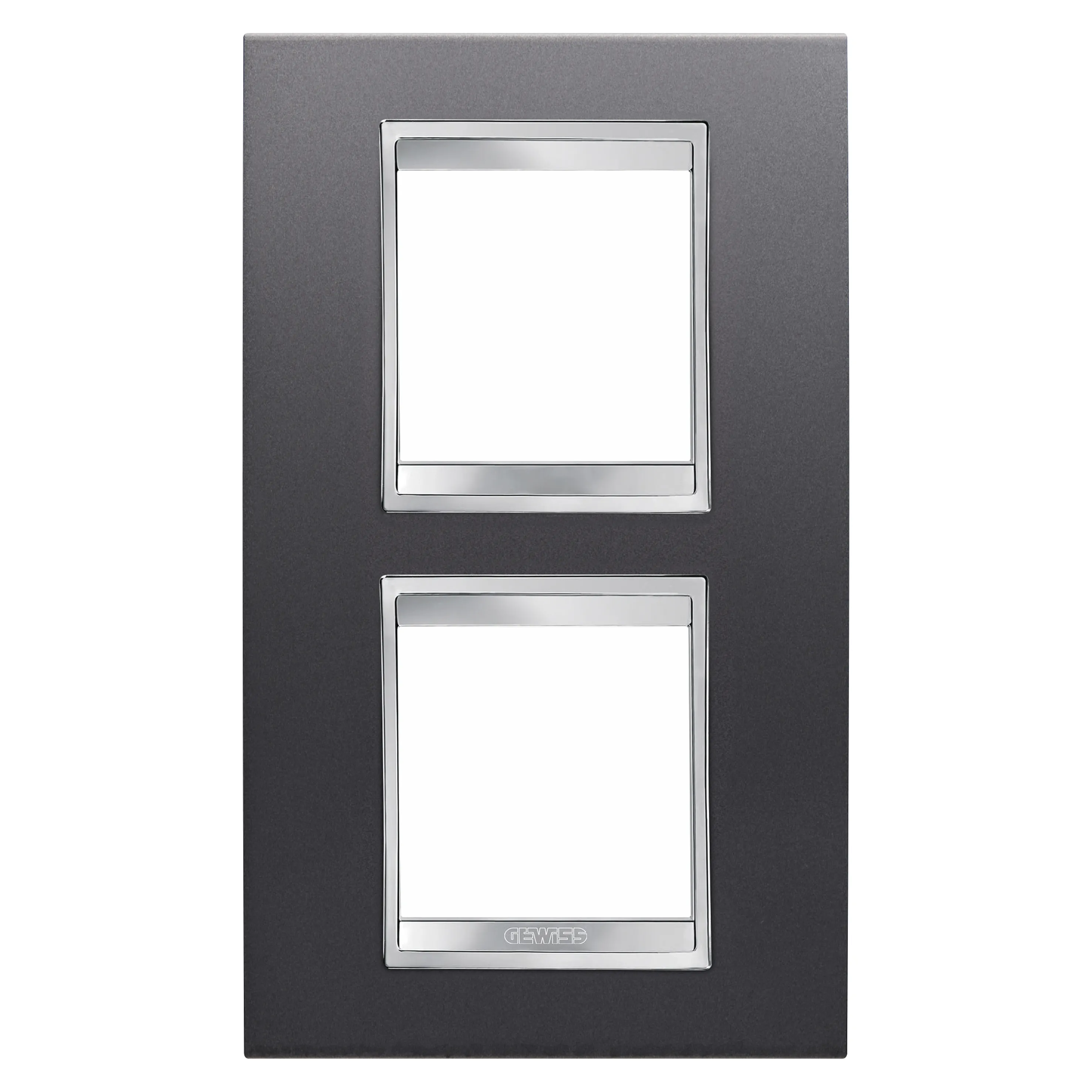 Placa, internationala, Lux, Gewiss, Chorus, in, tehnopolimer, vopsit, 2+2, module, verticale, ardezie, GW16224VA