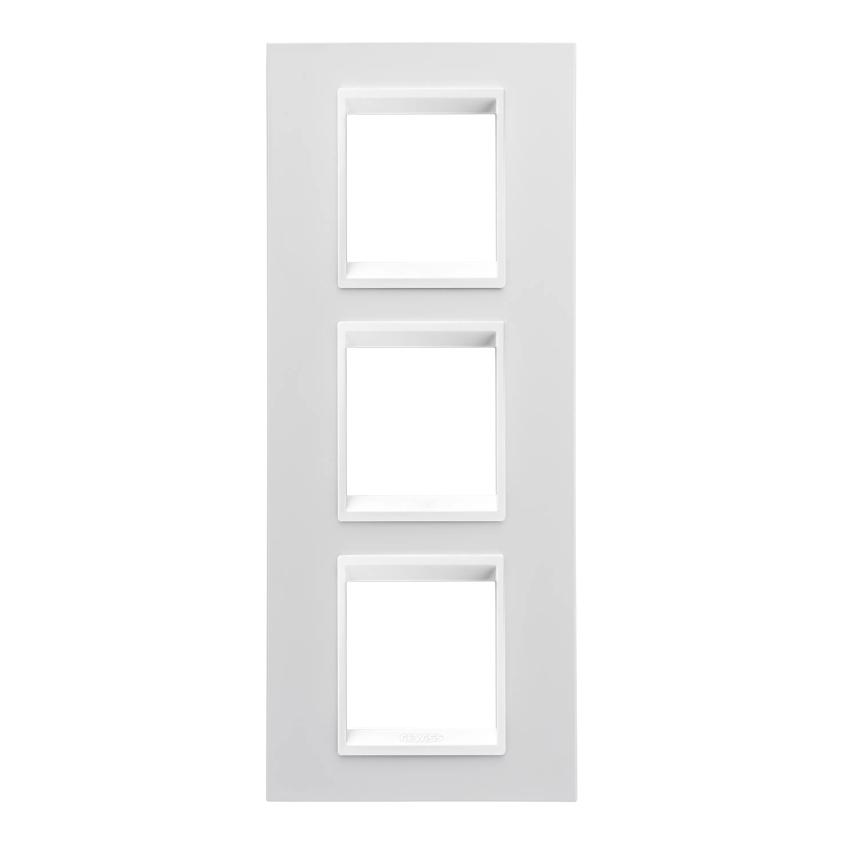 Placa internationala LUX, tehnopolimer, 2+2+2 module verticale, alb, Gewiss Chorus, GW16227YB