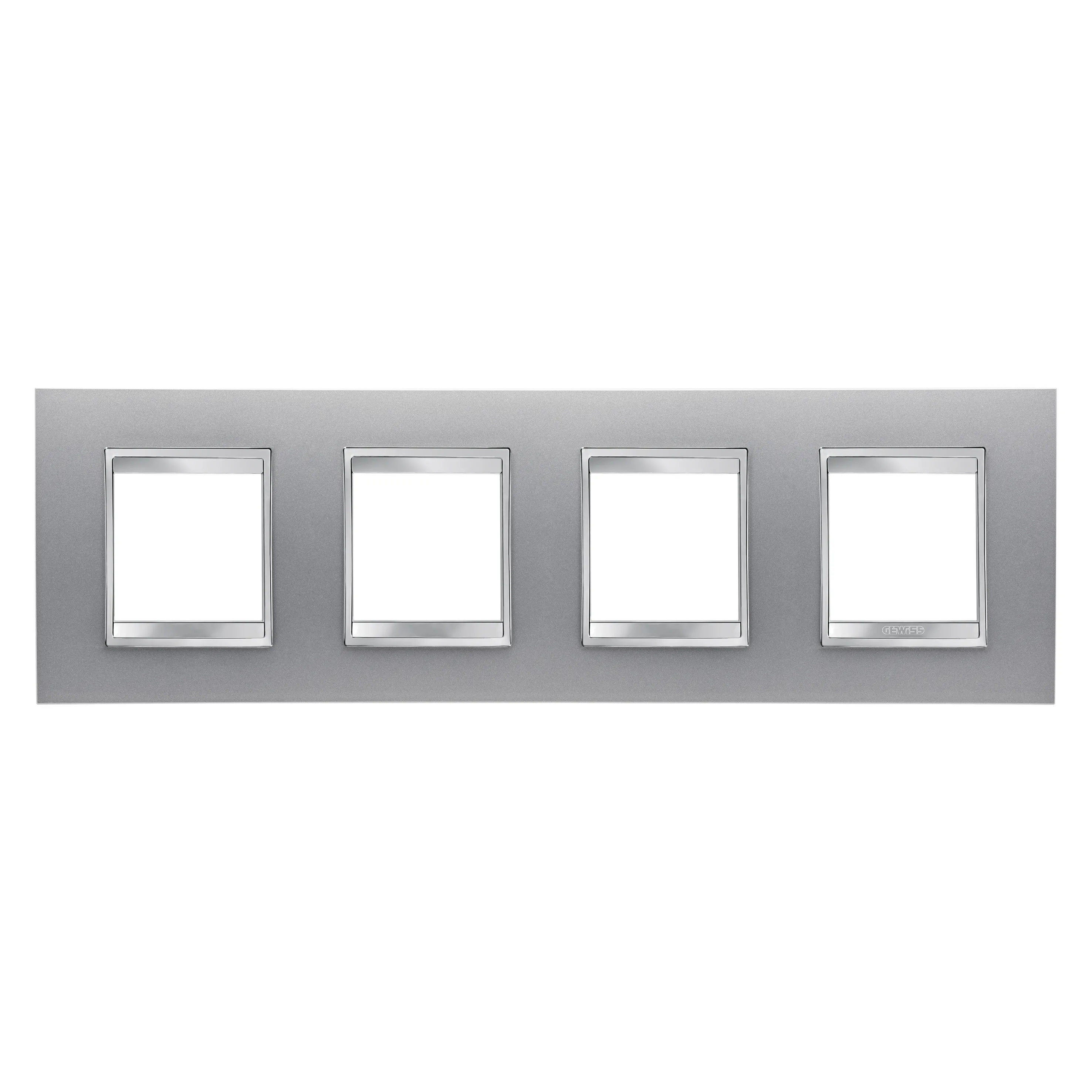 Placa, internationala, Lux, Gewiss, Chorus, in, tehnopolimer, vopsit, 2+2+2+2, module, vertical, titan, GW16228VT