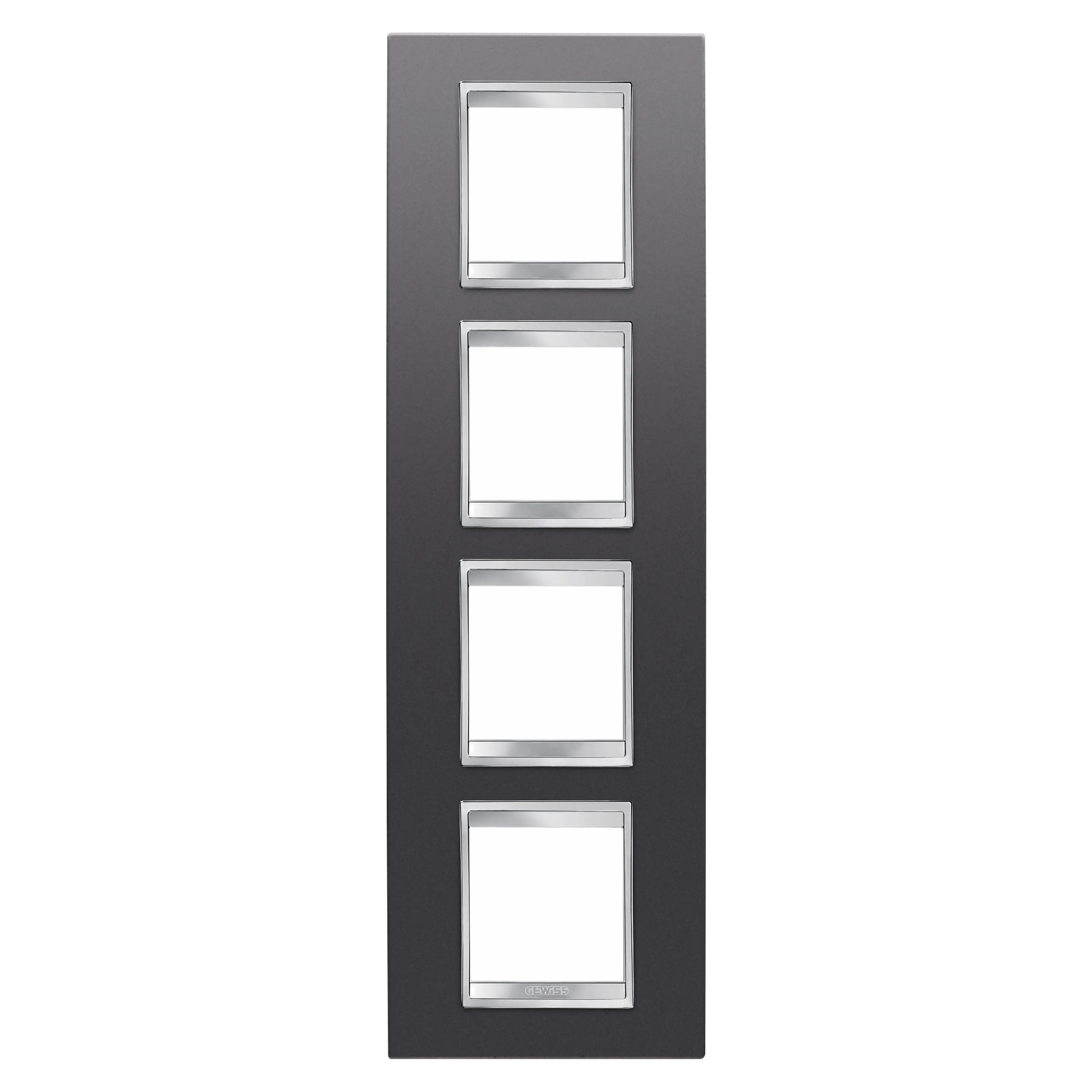 Placa internationala Lux Gewiss Chorus in tehnopolimer vopsit 2+2+2+2 module vertical ardezie GW16229VA