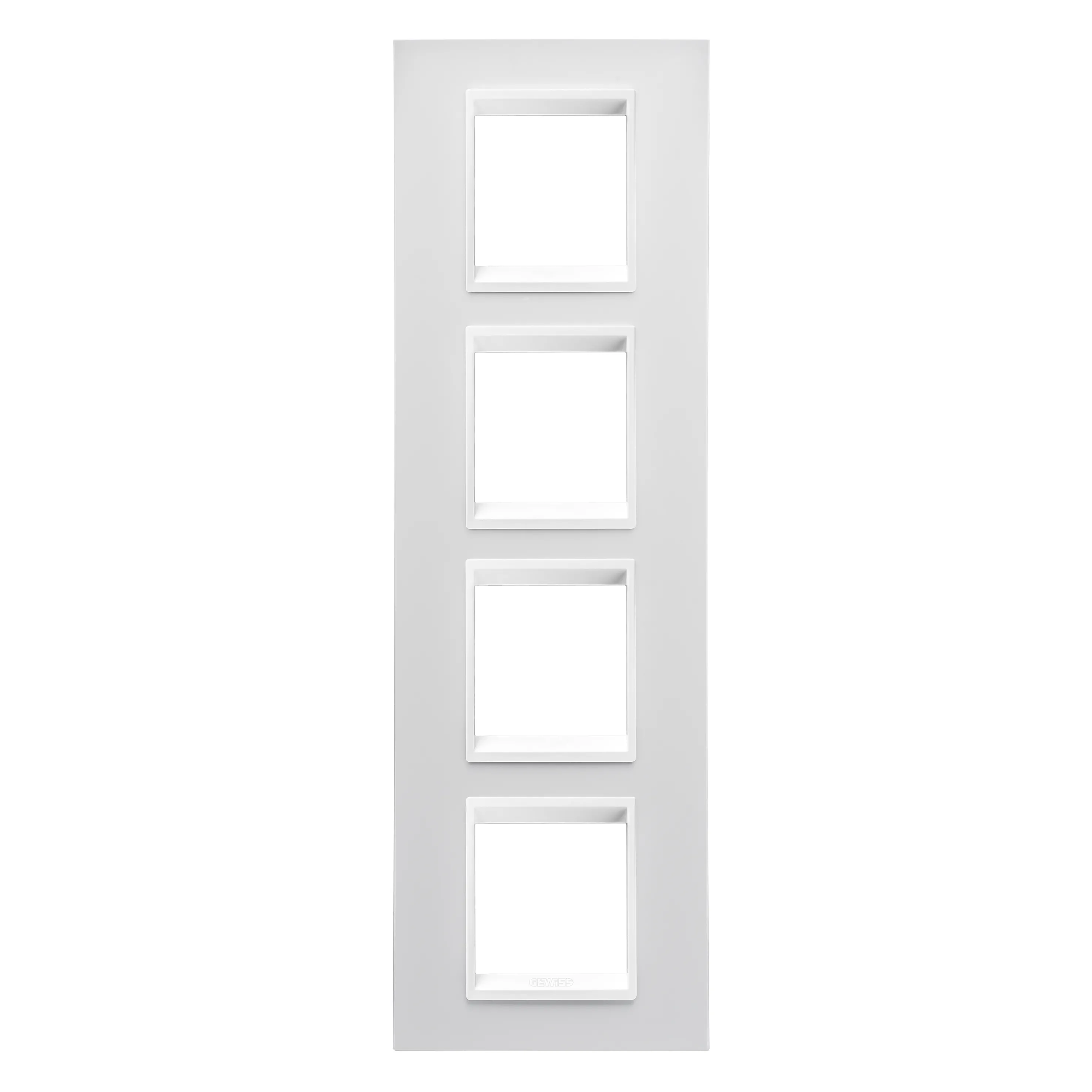 Placa, internationala, Lux, Gewiss, Chorus, in, technopolymer, 2+2+2+2, module, vertical, alb, monocrom, GW16229YB