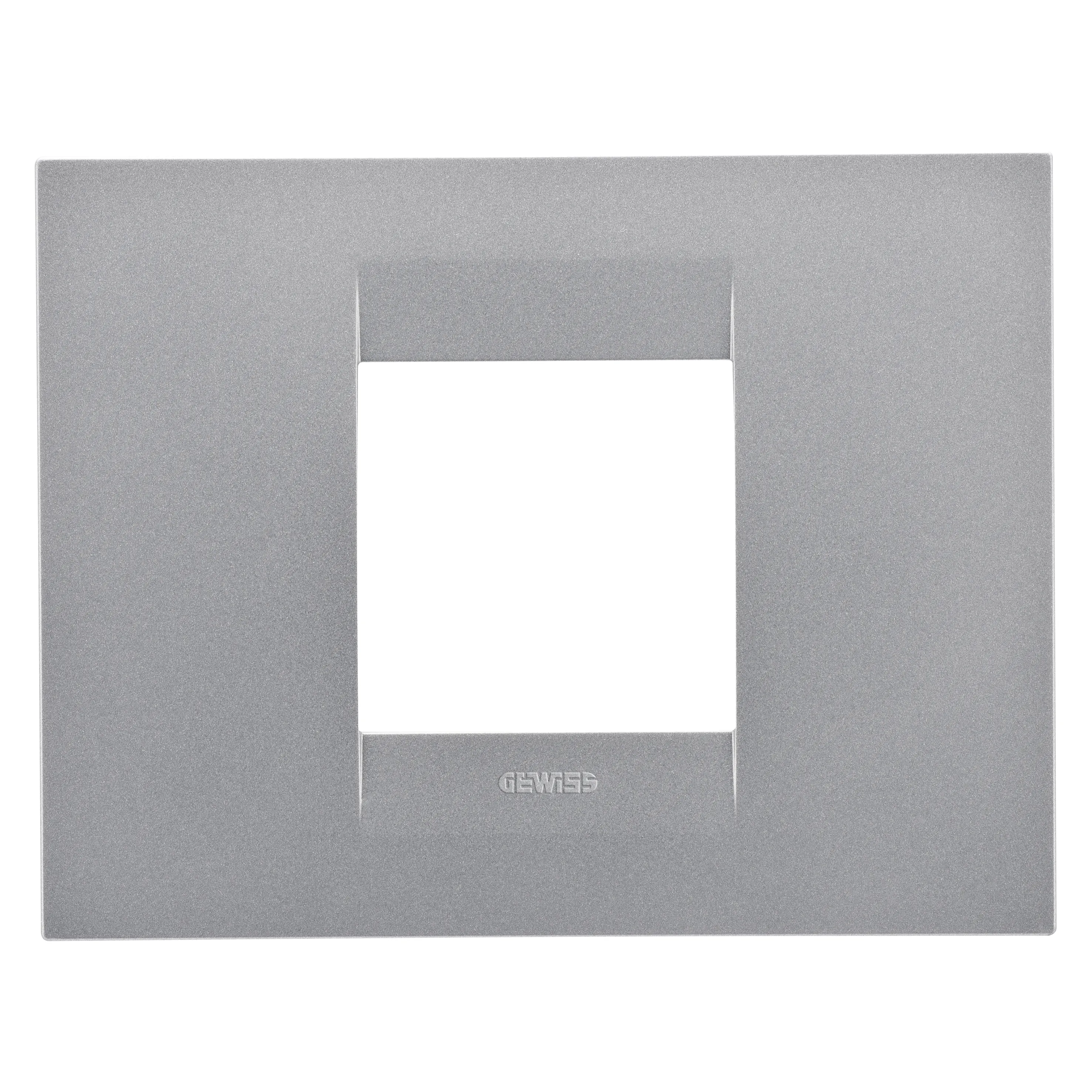 Placa, Geo, in, tehnopolimer, vopsit, 2, module, titan, Gewiss, Chorus, GW16402VT