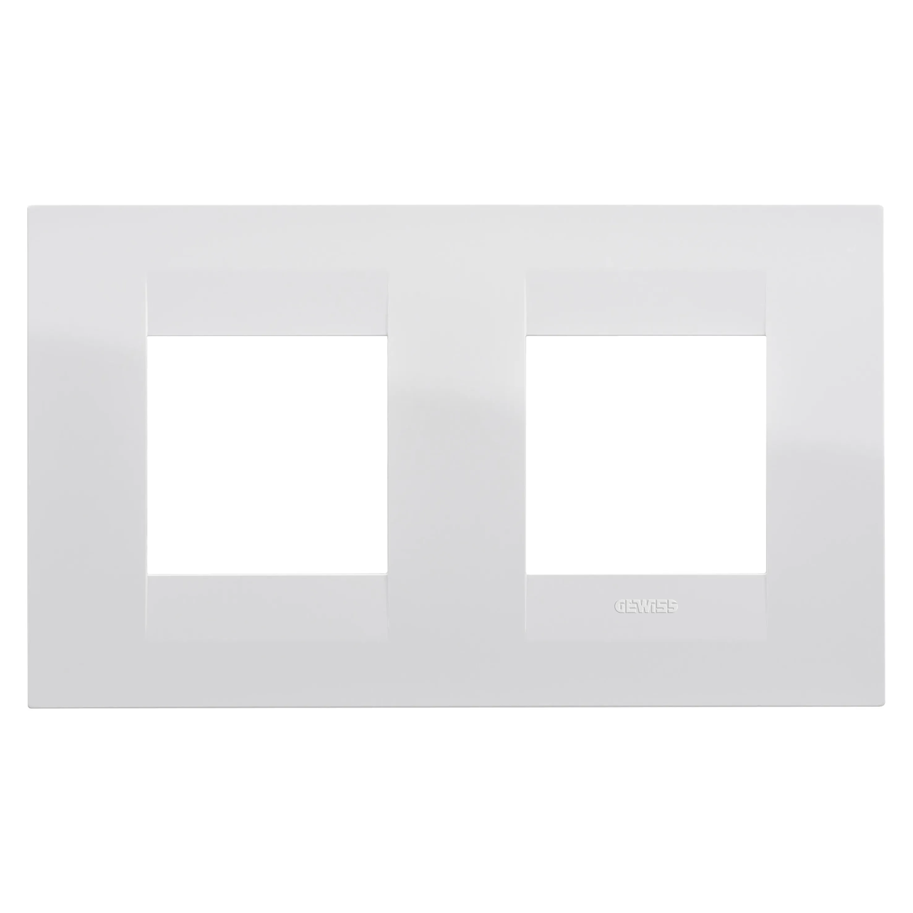 Placa, internationala, Geo, in, tehnopolimer, 2+2, module, orizontale, alb, Gewiss, Chorus, GW16423TB