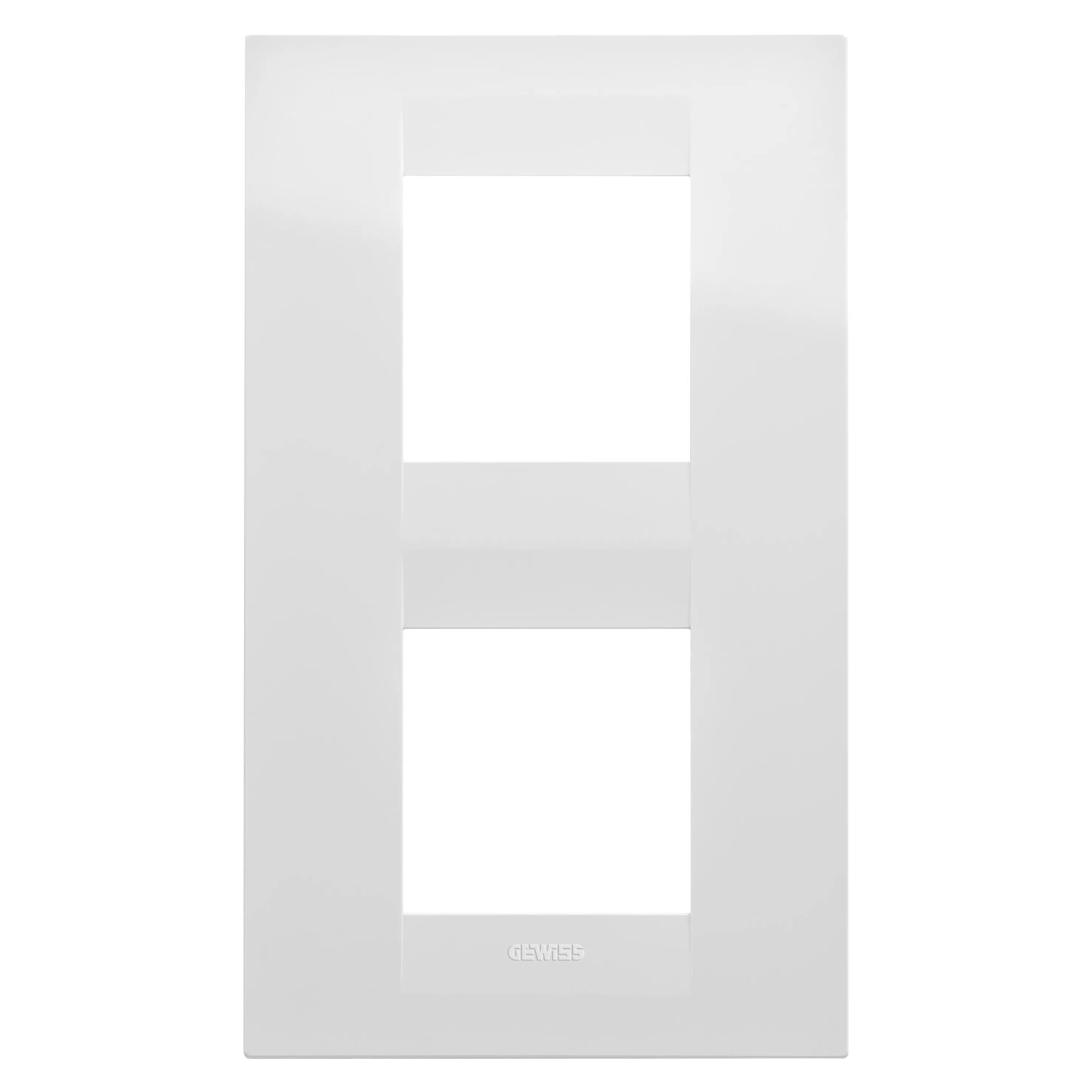 Placa, internationala, Geo, in, tehnopolimer, 2+2, module, verticale, alb, Gewiss, Chorus, GW16424TB