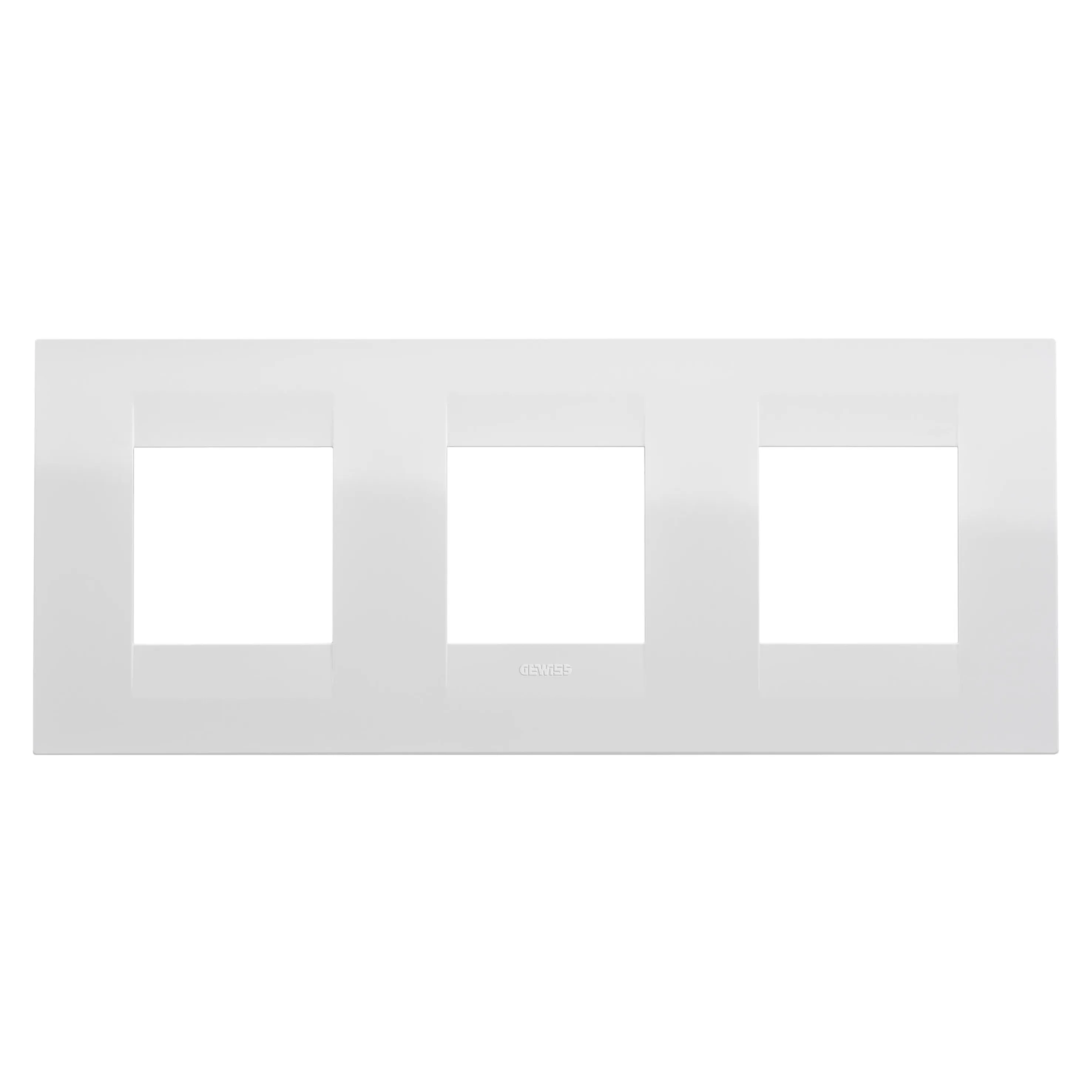 Placa, internationala, Geo, in, tehnopolimer, 2+2+2, module, orizontale, alb, Gewiss, Chorus, GW16426TB