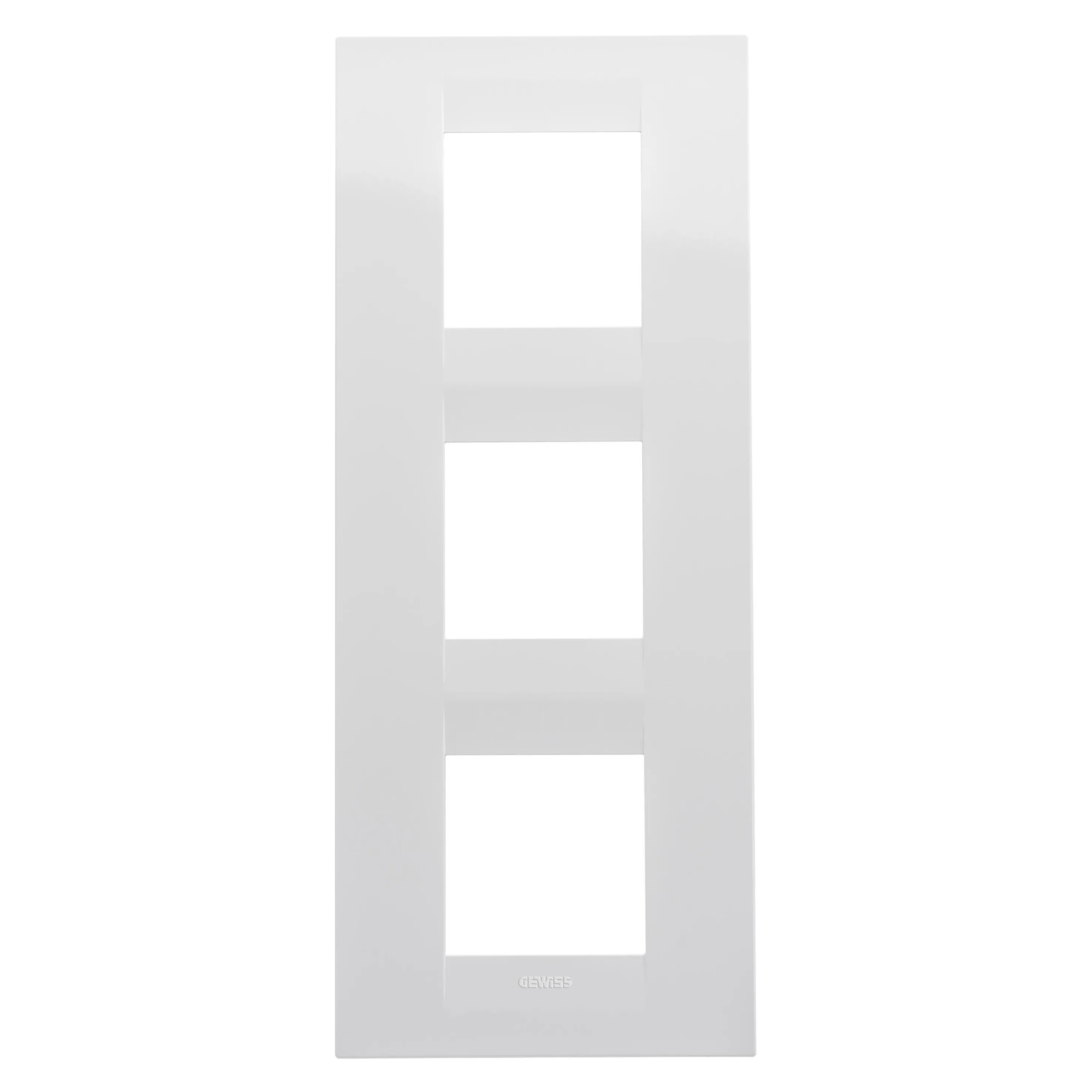 Placa, internationala, Geo, in, tehnopolimer, 2+2+2, module, verticale, alb, Gewiss, Chorus, GW16427TB