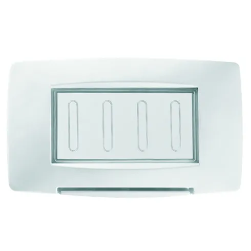Placa, etansa, standard, italiana, 4, circuite, IP55, alb, Gewiss, Chorus, GW16704TBN