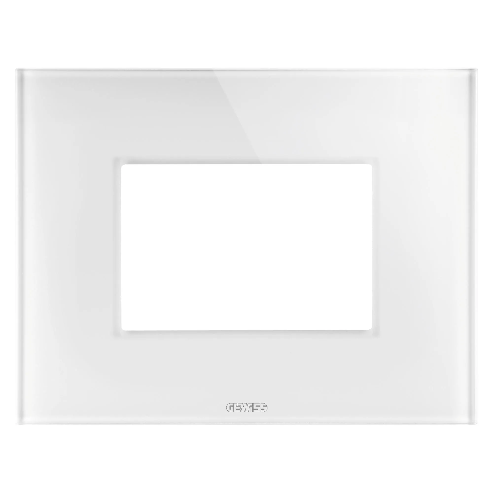Placa, Ice, in, sticla, 3, module, alb, Gewiss, Chorus, GW16903CB 
