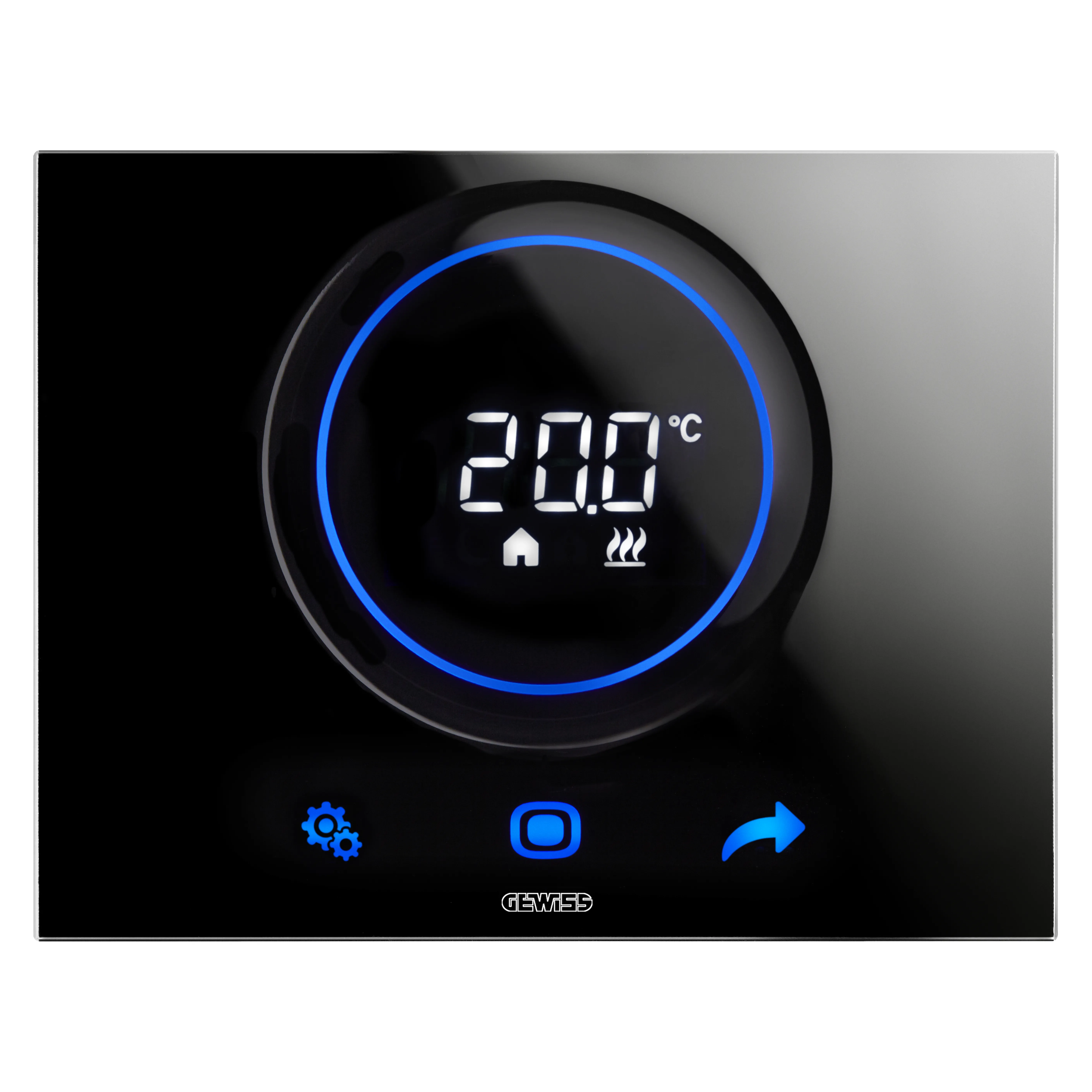 Termostat, Thermo, Ice, KNX/Easy, montare, încastrată, negru, Gewiss, Chorus, GW16974CN