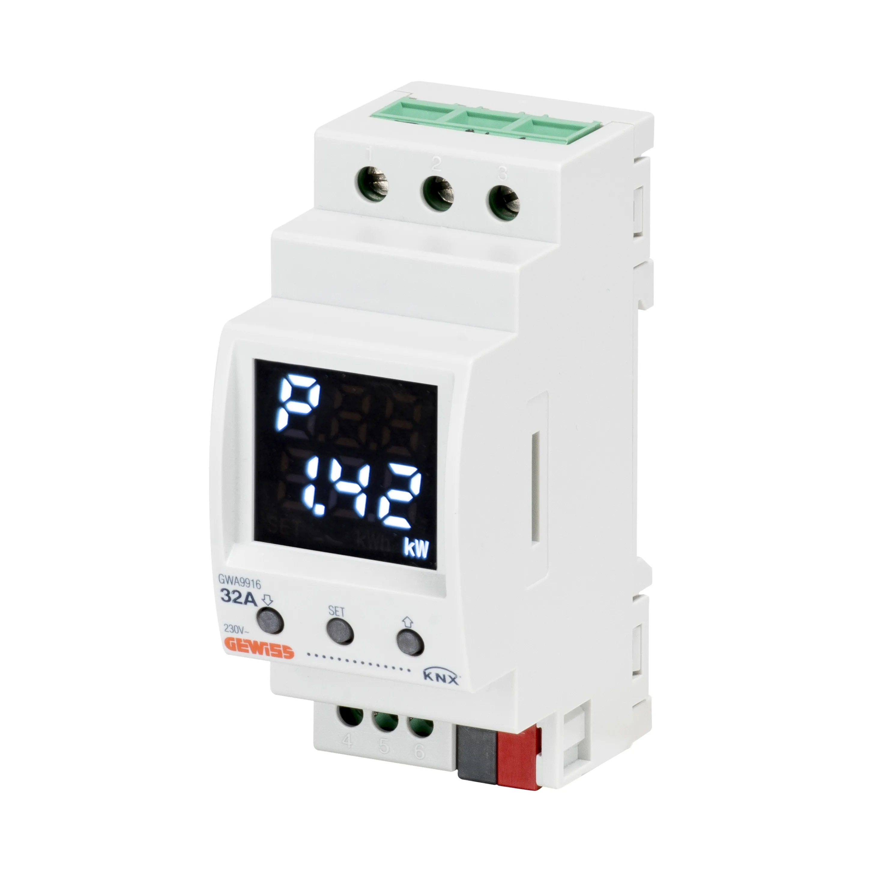 P-Comfort, releu, de, gestionare, a, sarcinii, KNX, IP20, 2, module, montare, pe, sina, DIN, Gewiss, GWA9916
