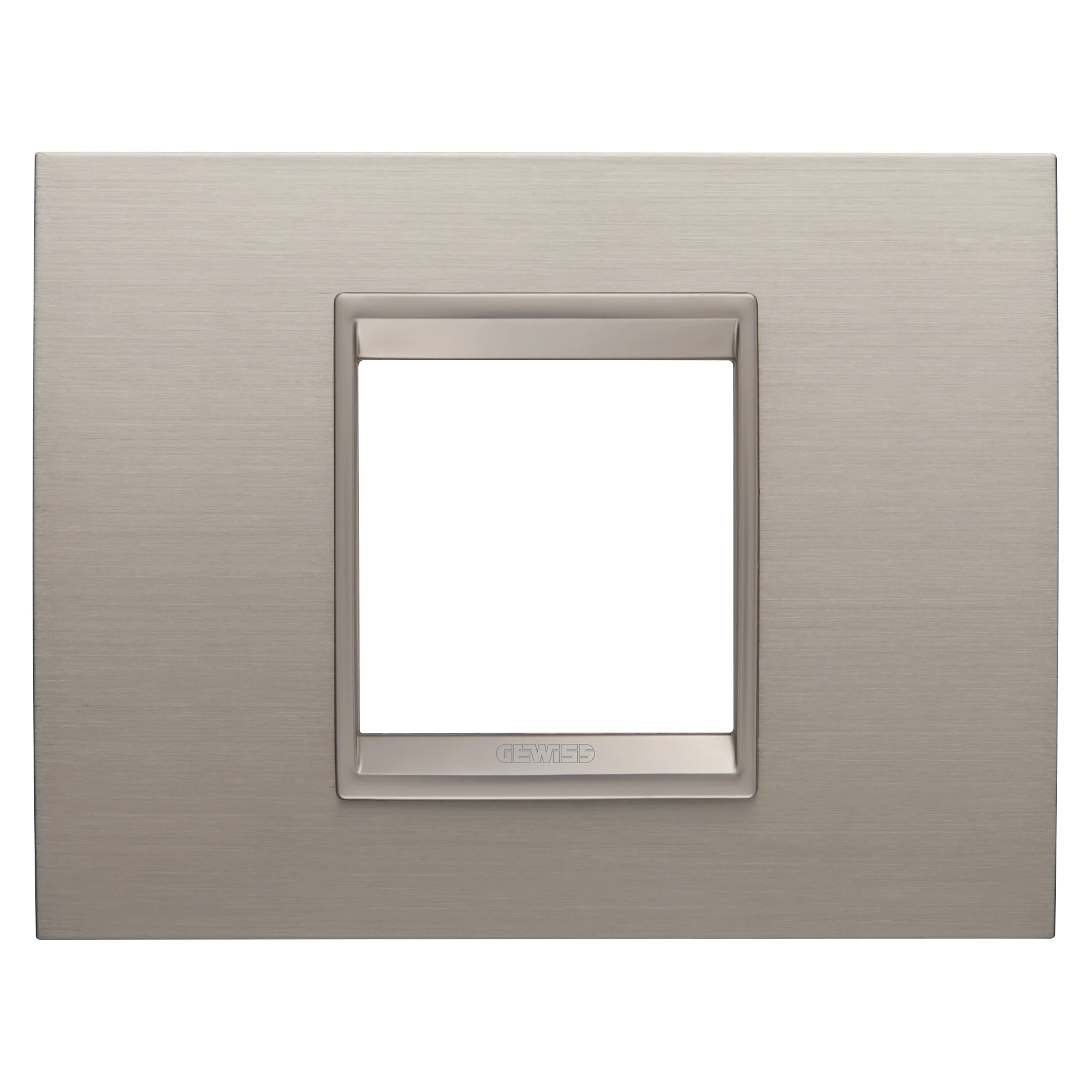 Rama, Ornament, Lux, In, Metal, 2, Module, Aluminiu, Periat, Cadru, Interior, Bronz, Mat, Gewiss Chorus GW16202XS