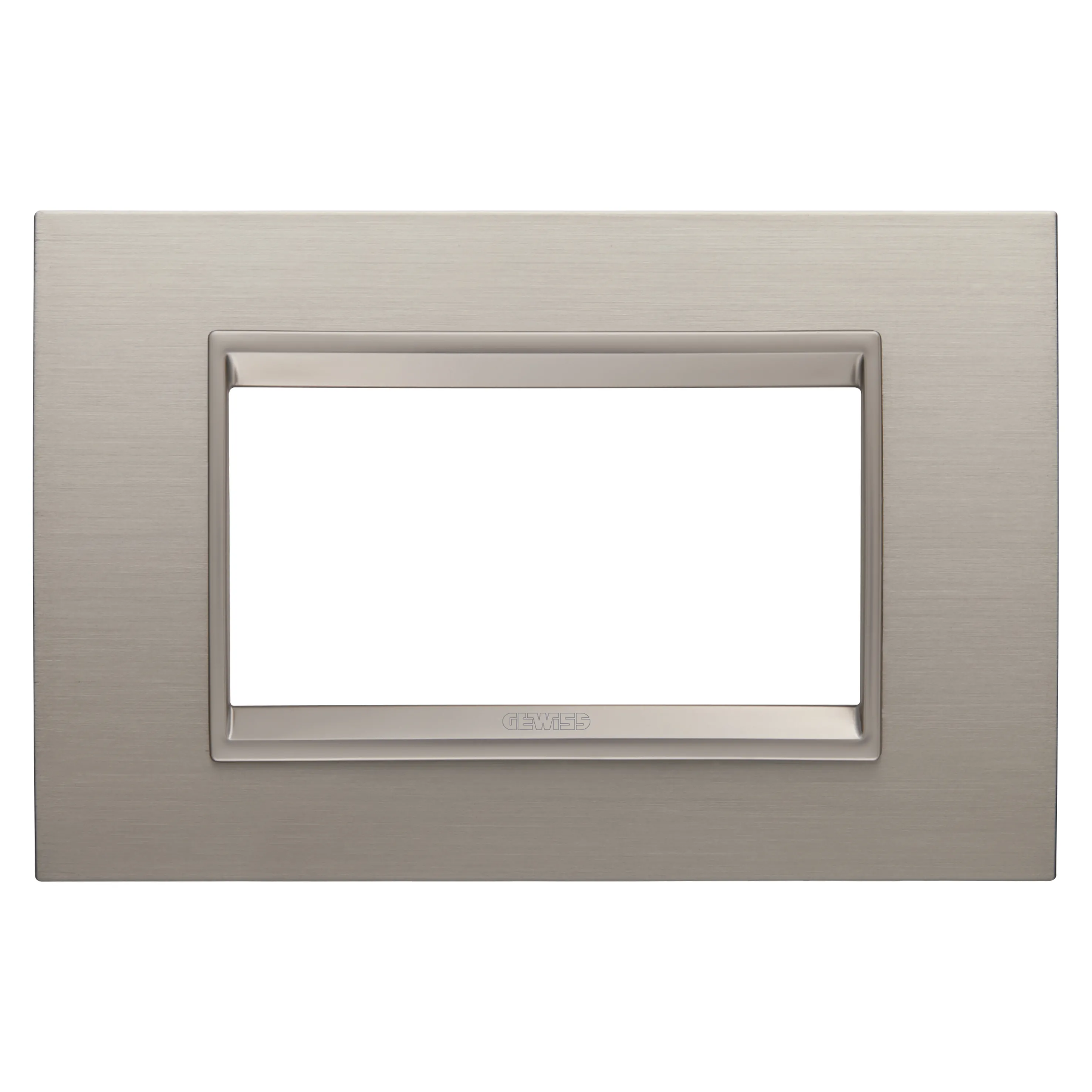 Rama, Ornament, Lux, In, Metal, 4, Module, Aluminiu, Periat, Cadru, Interior, Bronz, Mat, Gewiss Chorus GW16204XS