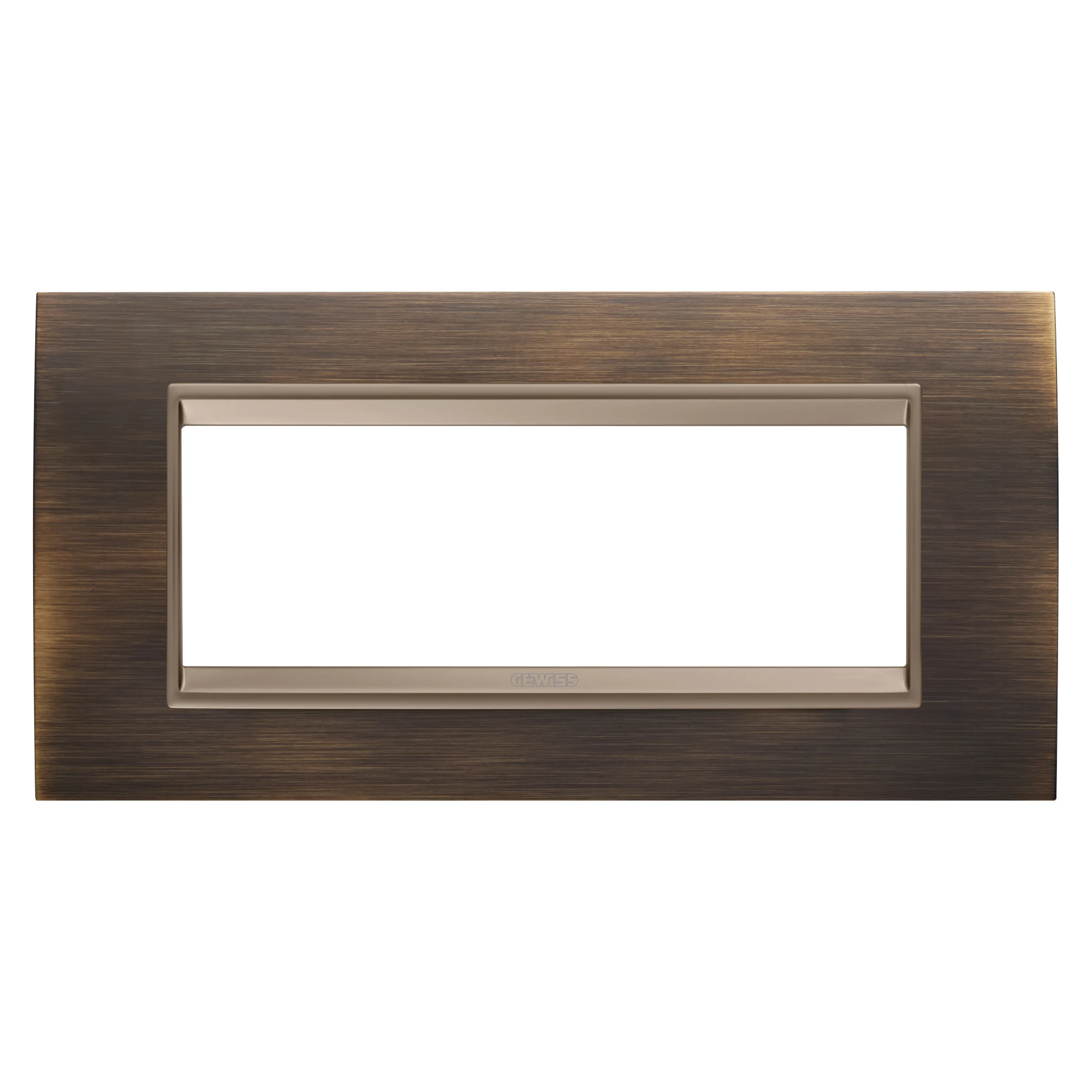 Rama, Ornament, Lux, In, Metal, 6, Module, Alama, Antica, Cadru, Interior, Bronz, Mat, Inchis, Gewiss Chorus GW16206XQ