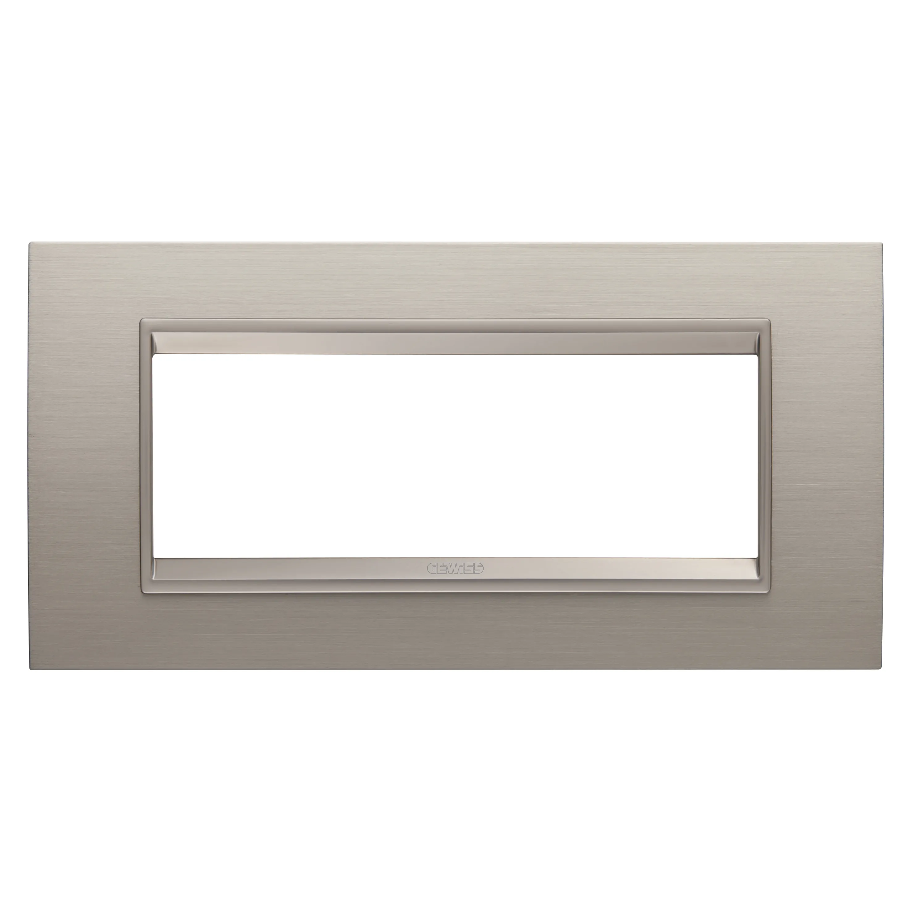 Rama, Ornament, Lux, In, Metal, 6, Module, Aluminiu, Periat, Cadru, Interior, Bronz, Mat, Gewiss Chorus GW16206XS