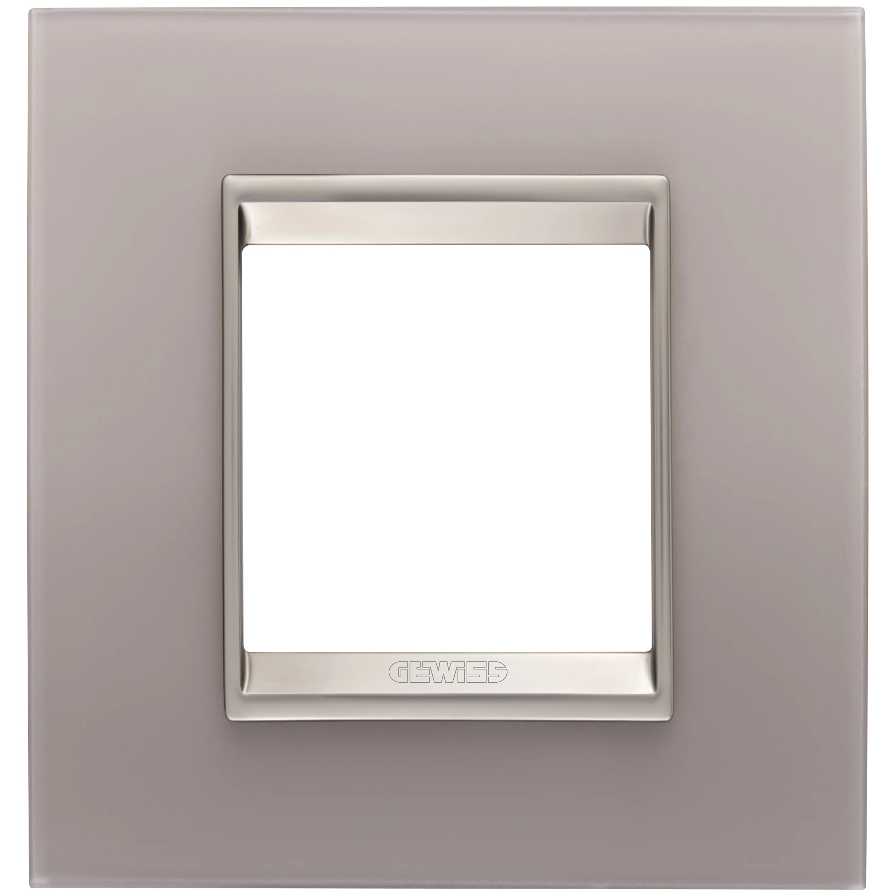 Rama, Ornament, Internationala, Lux, In, Sticla, 2, Module, Gri, Perly, Cadru, Interior, Bronz, Mat, Gewiss Chorus GW16222GP