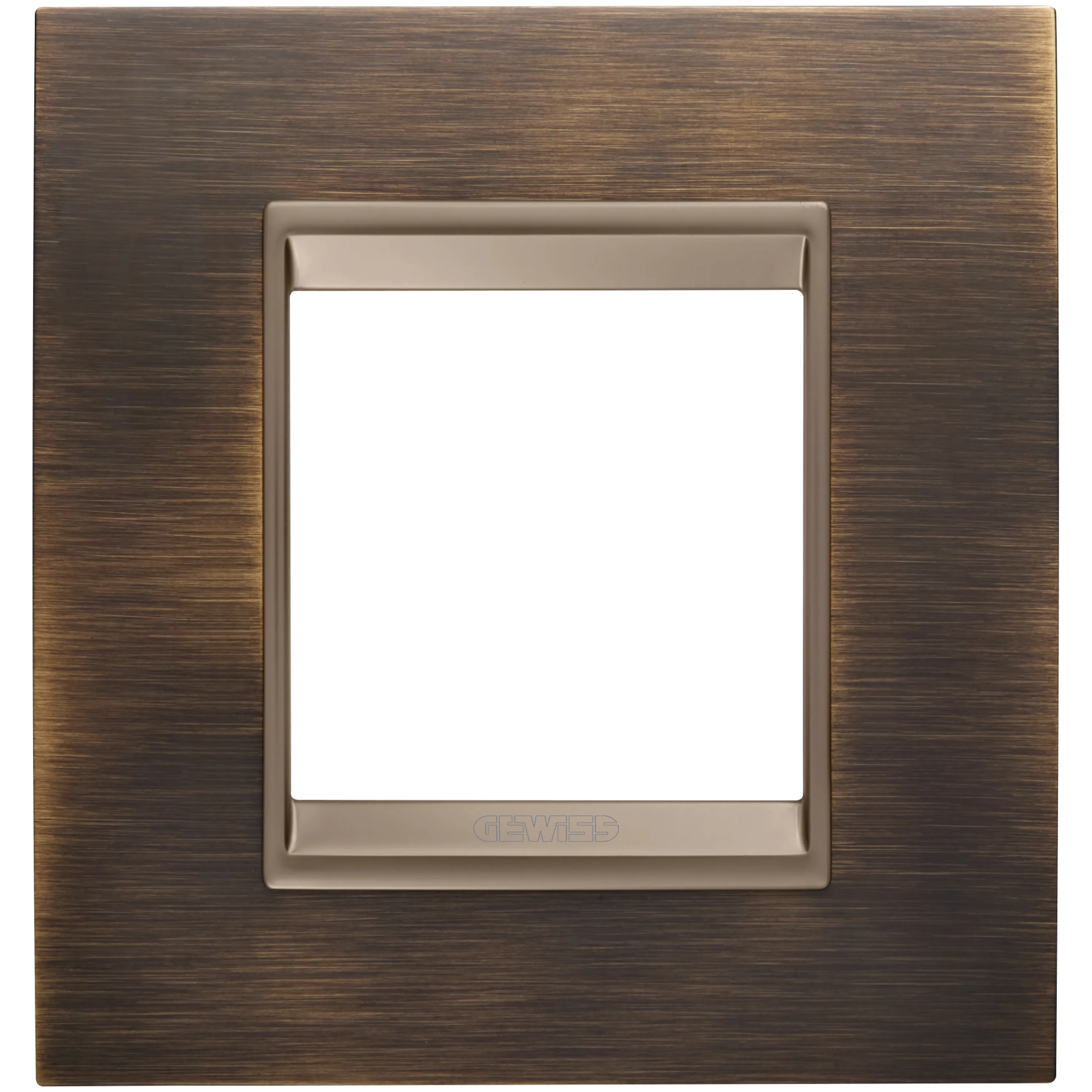 Rama, Ornament, Internationala, Lux, In, Metal, 2, Module, Alama, Antica, Lavy, Cadru, Interior, Bronz, Mat, Inchis, Gewiss Chorus GW16222XQ