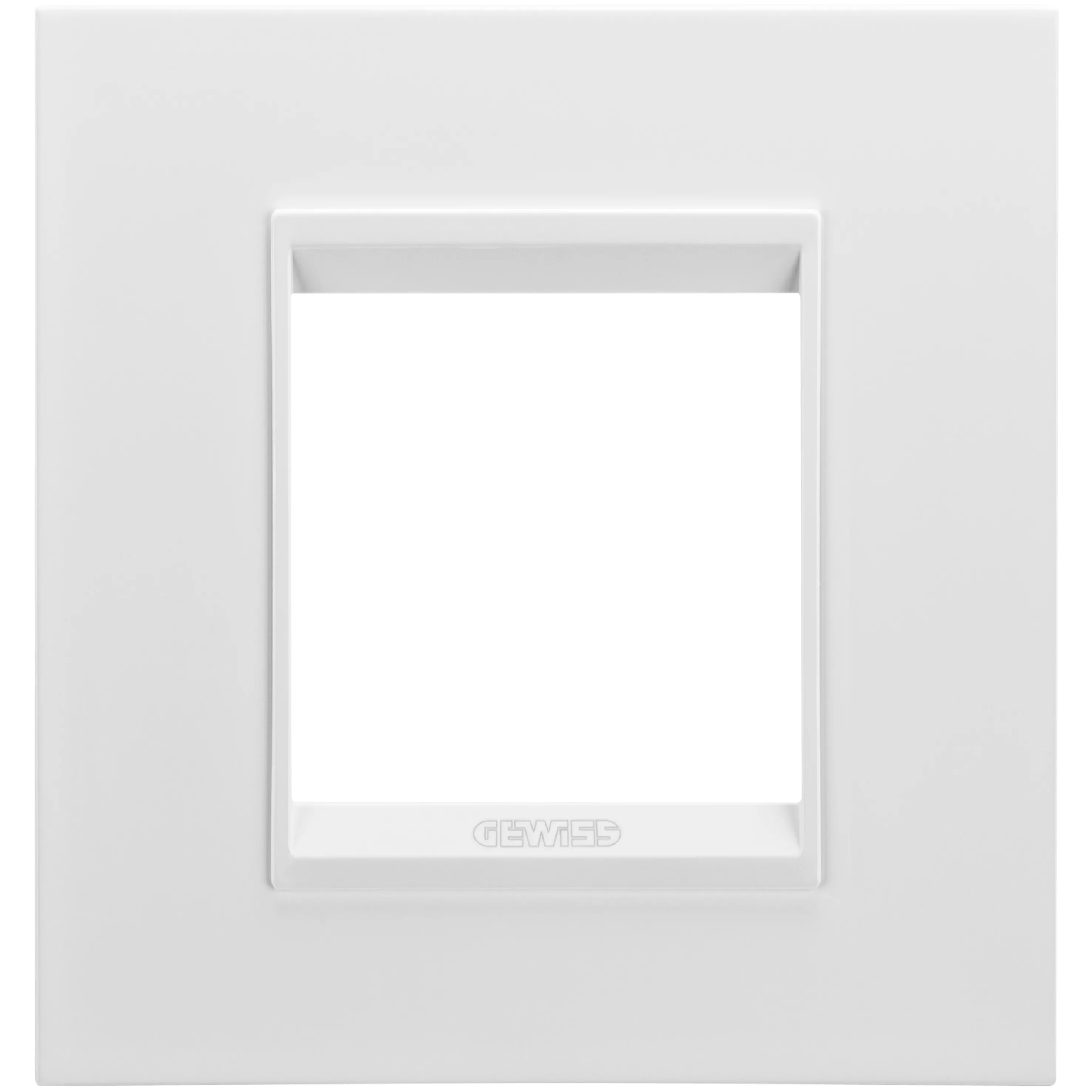 Rama, Ornament, Internationala, Lux, In, Metal, 2, Module, Alb, Satinat, Monocrom, Gewiss Chorus GW16222XW