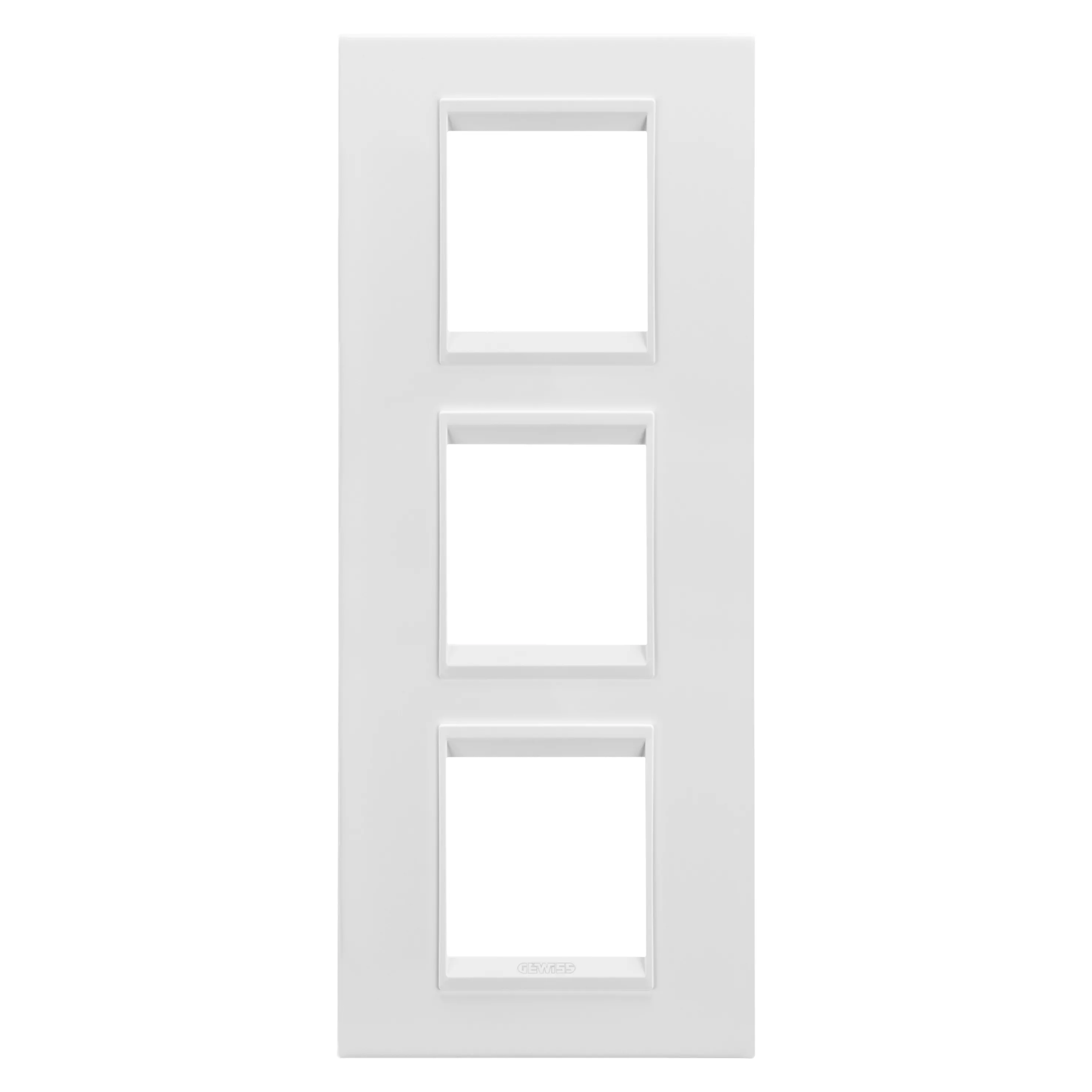 Rama, Ornament, Internationala, Lux, In, Metal, 2+2+2, Module, Vertical, Alb, Satinat, Monocrom, Gewiss Chorus GW16227XW