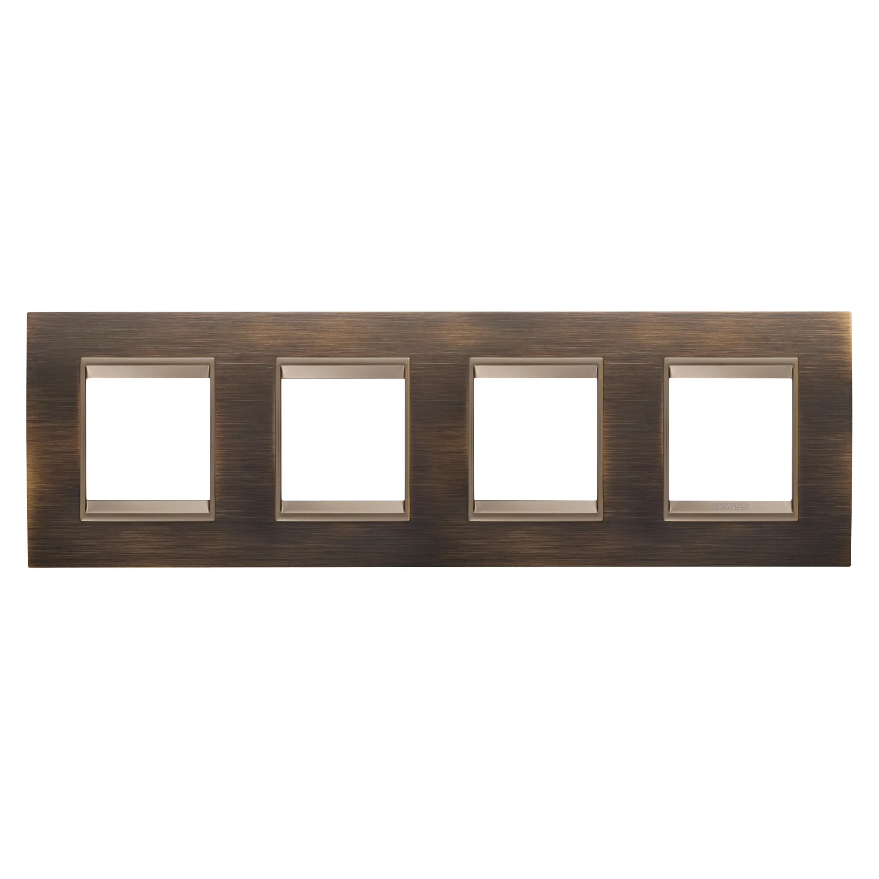 Rama, Ornament, Internationala, Lux, In, Metal, 2+2+2+2, Module, Orizontal, Alama, Antica, Lavy, Cadru, Interior, Bronz, Mat, Inchis, Gewiss Chorus GW16228XQ