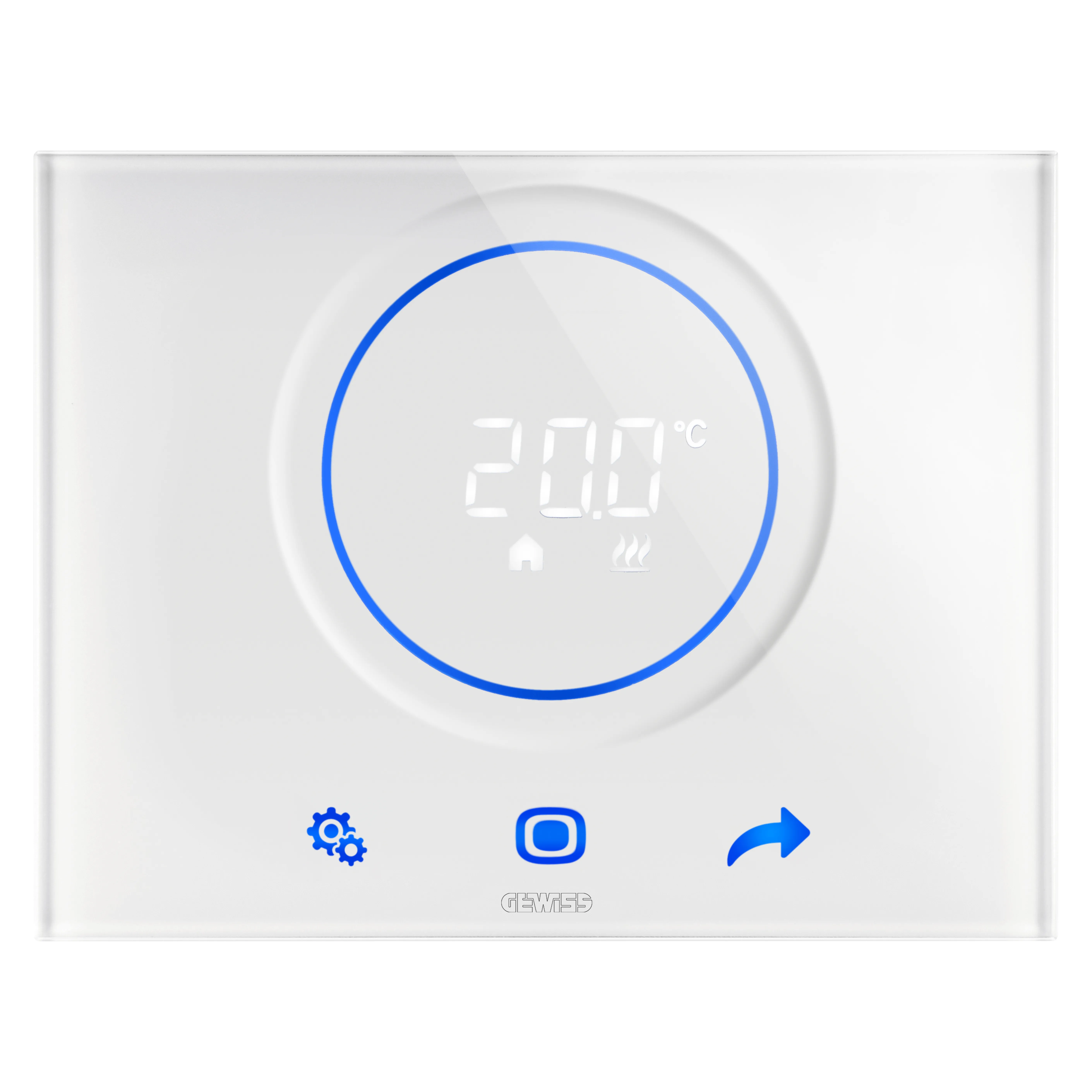 Thermo, Ice, Wi-Fi, Thermostat-, Montare, Pe, Perete, Alb, Gewiss Chorus GW16970CB