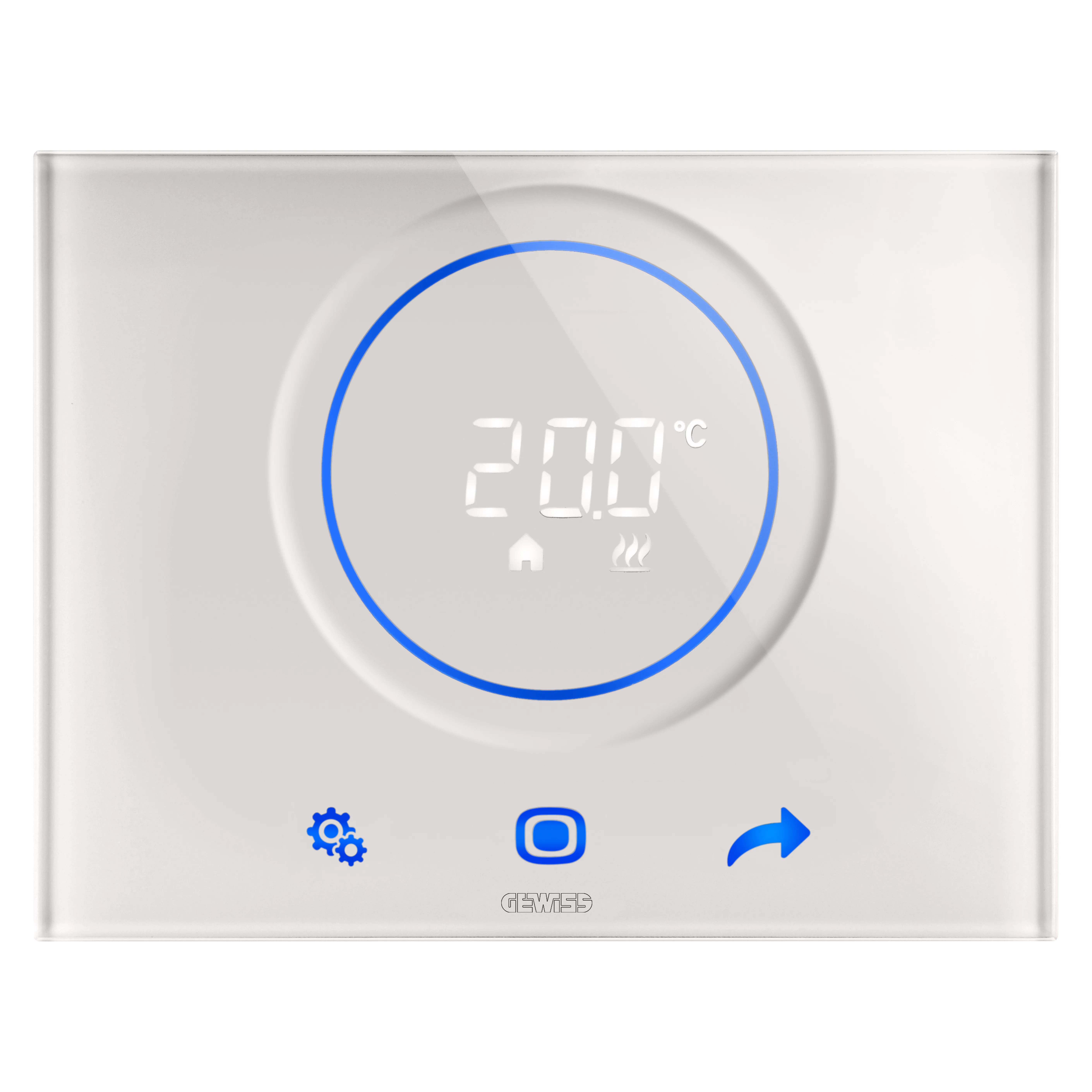 Thermo, Ice, Wi-Fi, Thermostat-, Montare, Pe, Perete, Bej, Natural, Gewiss Chorus GW16970CL