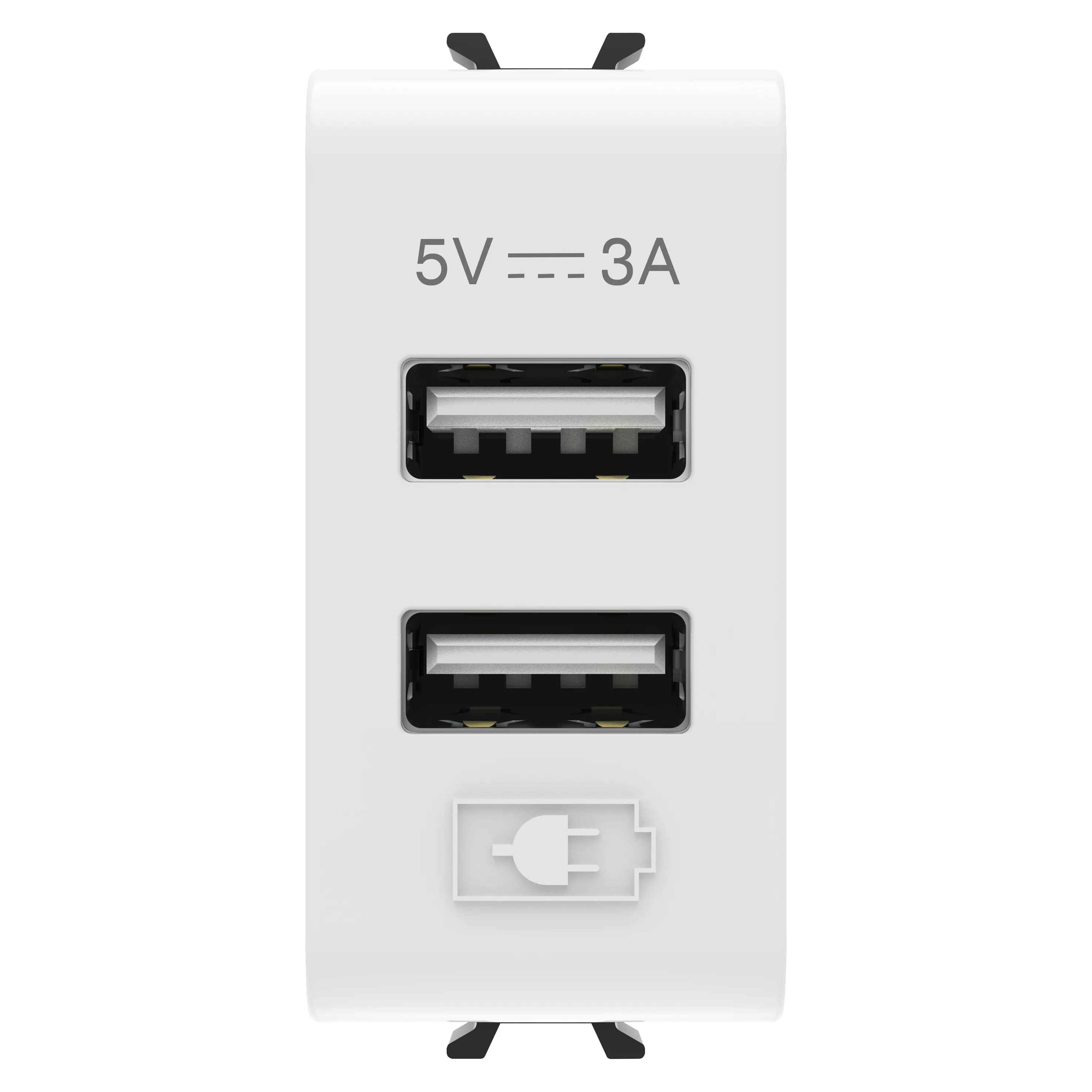Incarcator, Usb, Tip, A+A, 3A, Alb, Lucios, 1, Modul, Gewiss Chorus GW10447 