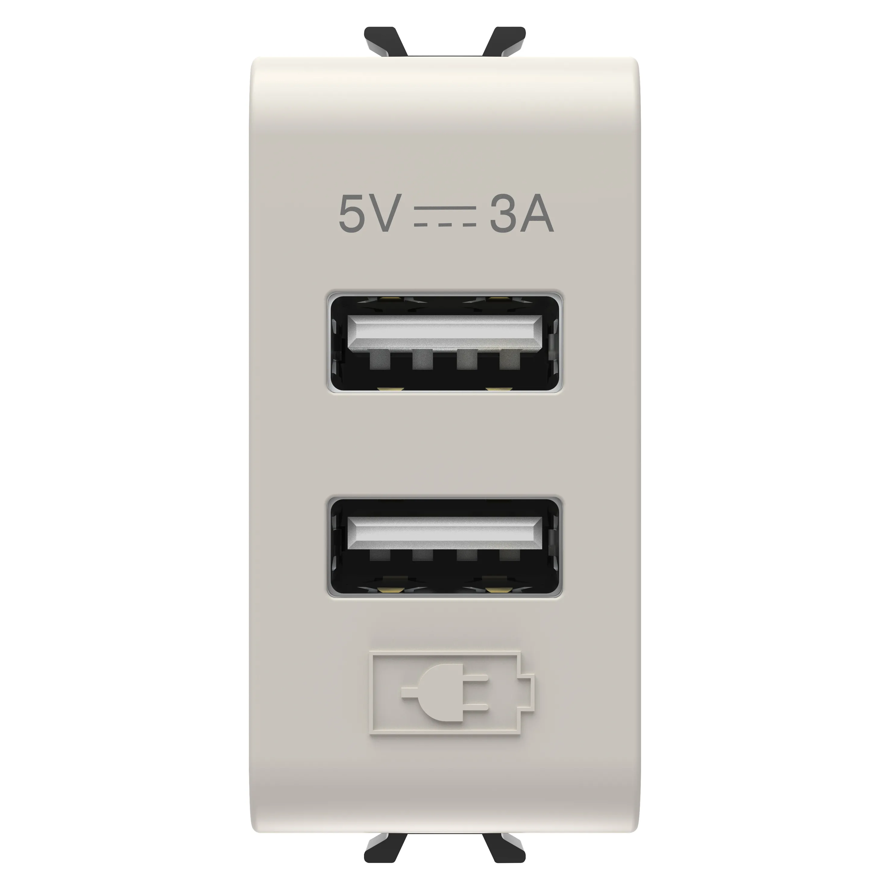 Incarcator, Usb, Tip, A+A, 3A, Bej, Natural, Satinat, 1, Modul, Gewiss Chorus GW13447 