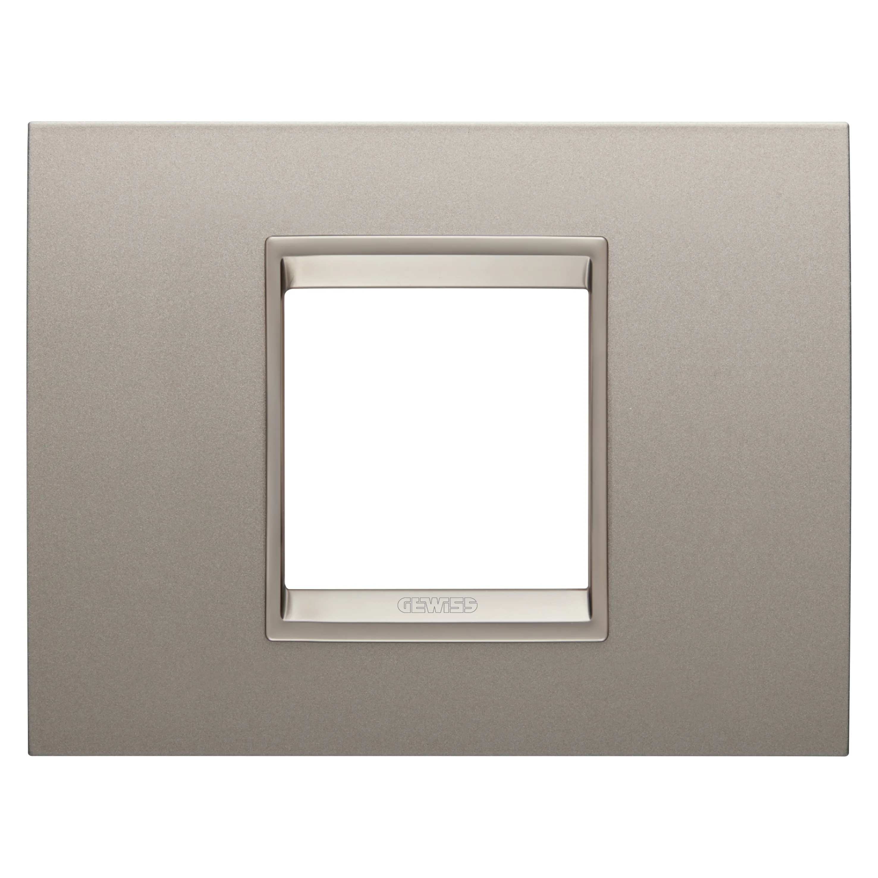 Rama, Ornament, Lux, In, Metal, 2, Module, Bronz, Sidefat, Cadru, Interior, Bronz, Mat, Gewiss Chorus GW16202XP