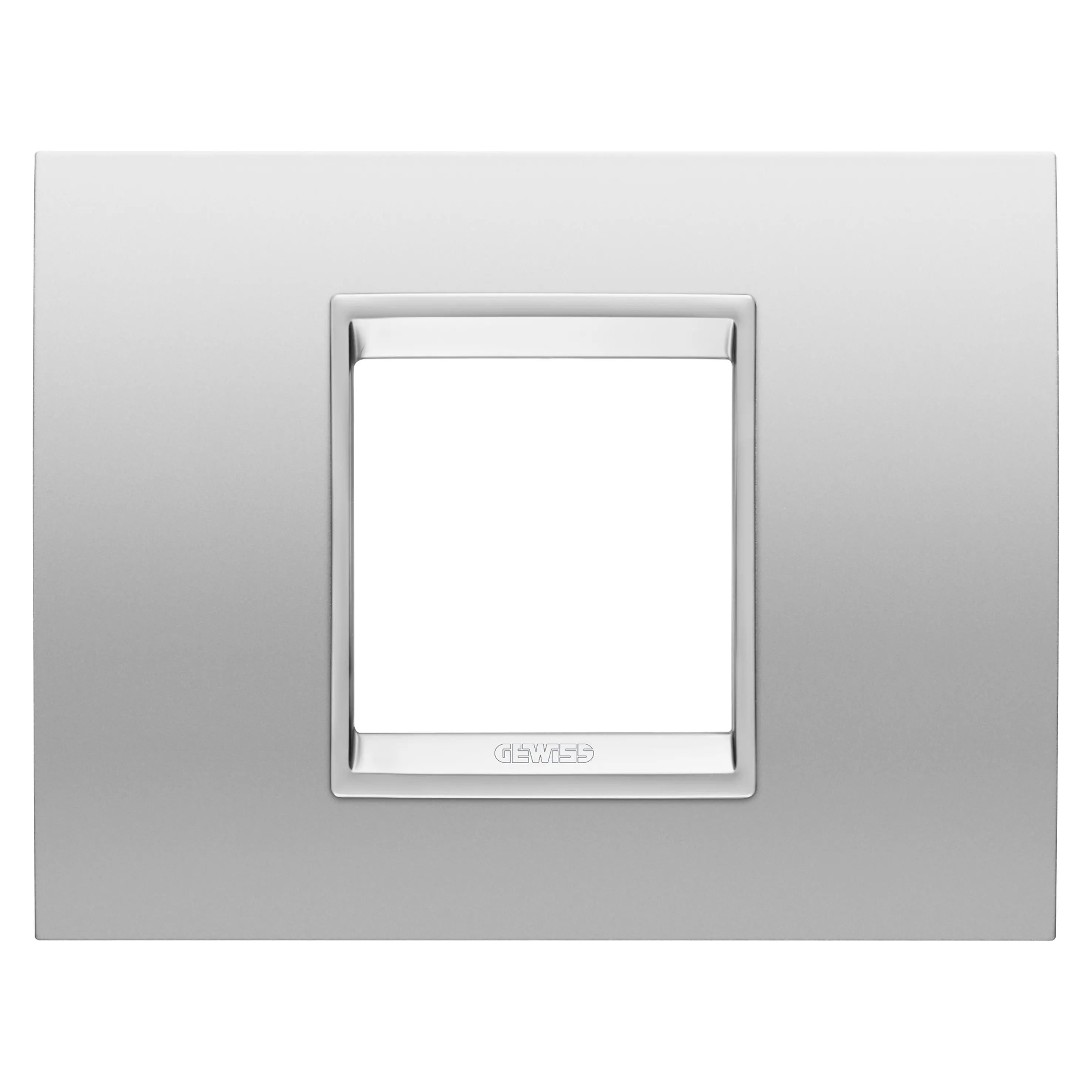 Rama, Ornament, Lux, In, Metal, 2, Module, Gri, Magnetic, Cadru, Interior, Gri, Magnetic, Mat, Gewiss Chorus GW16202XR