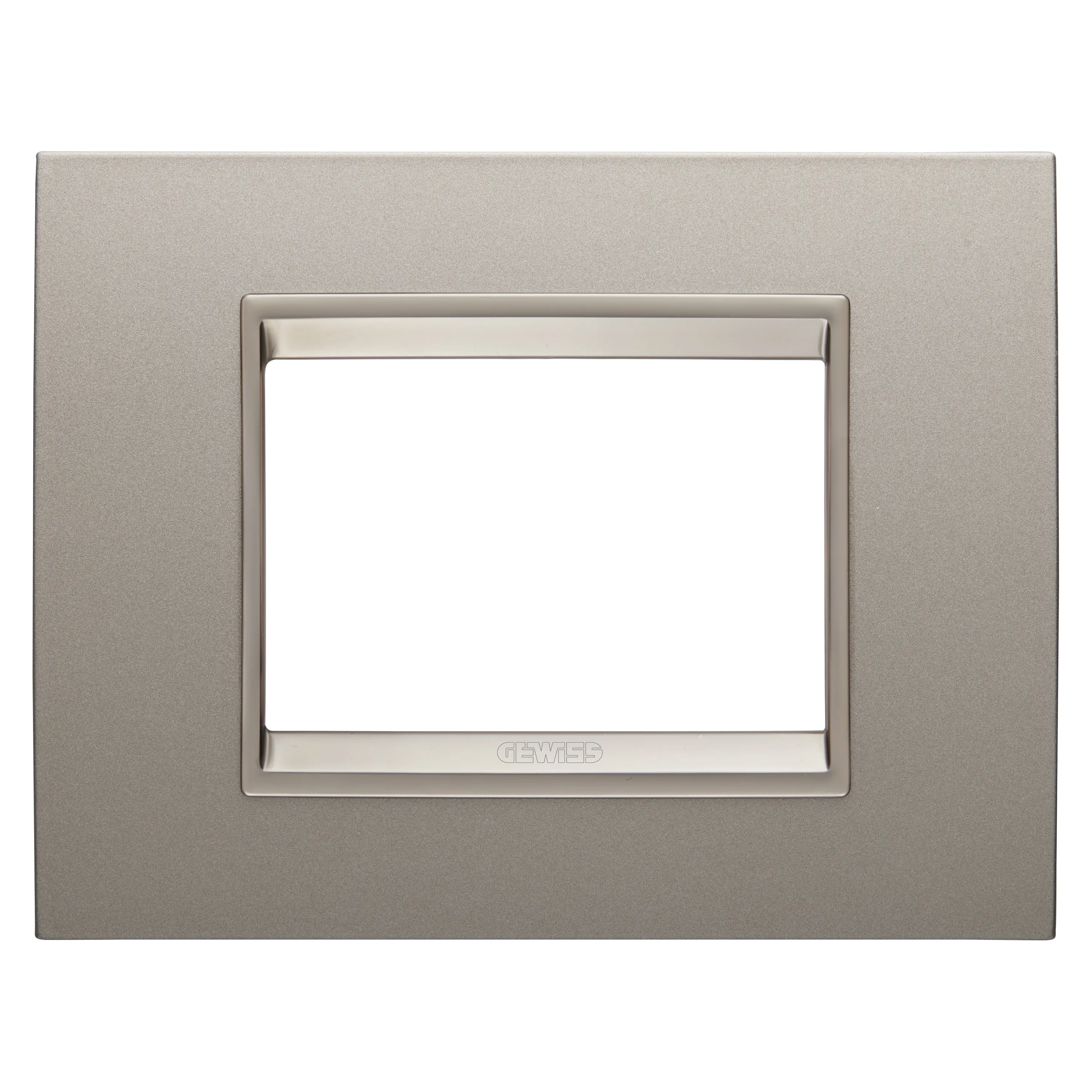 Rama, Ornament, Lux, In, Metal, 3, Module, Bronz, Sidefat, Cadru, Interior, Bronz, Mat, Gewiss Chorus GW16203XP