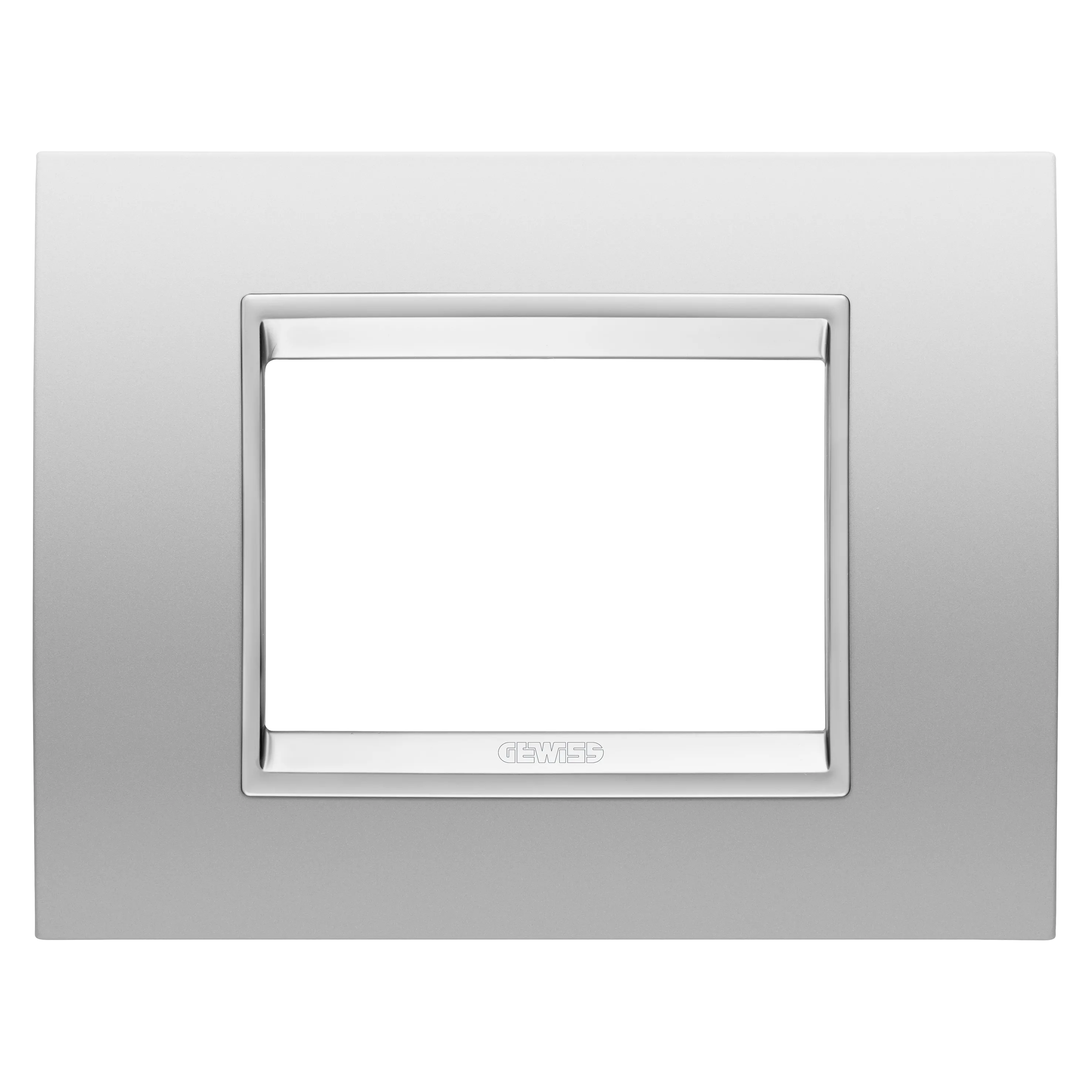 Rama, Ornament, Lux, In, Metal, 3, Module, Gri, Magnetic, Cadru, Interior, Gri, Magnetic, Mat, Gewiss Chorus GW16203XR
