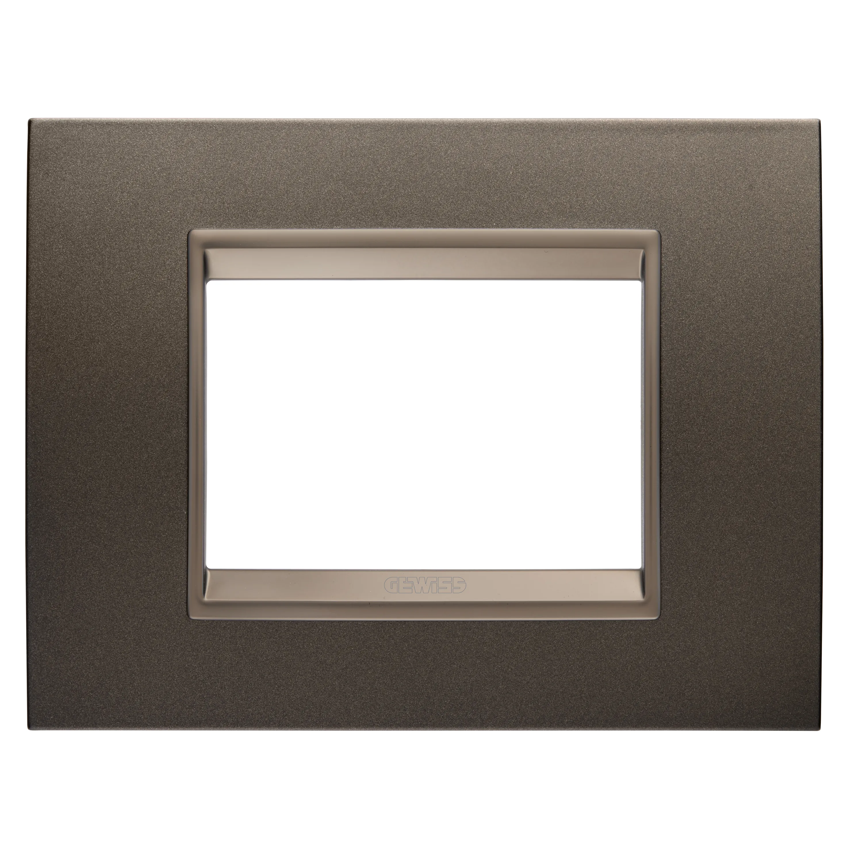 Rama, Ornament, Lux, In, Metal, 3, Module, Maro, Anodic, Cadru, Interior, Bronz, Mat, Inchis, Gewiss Chorus GW16203XV
