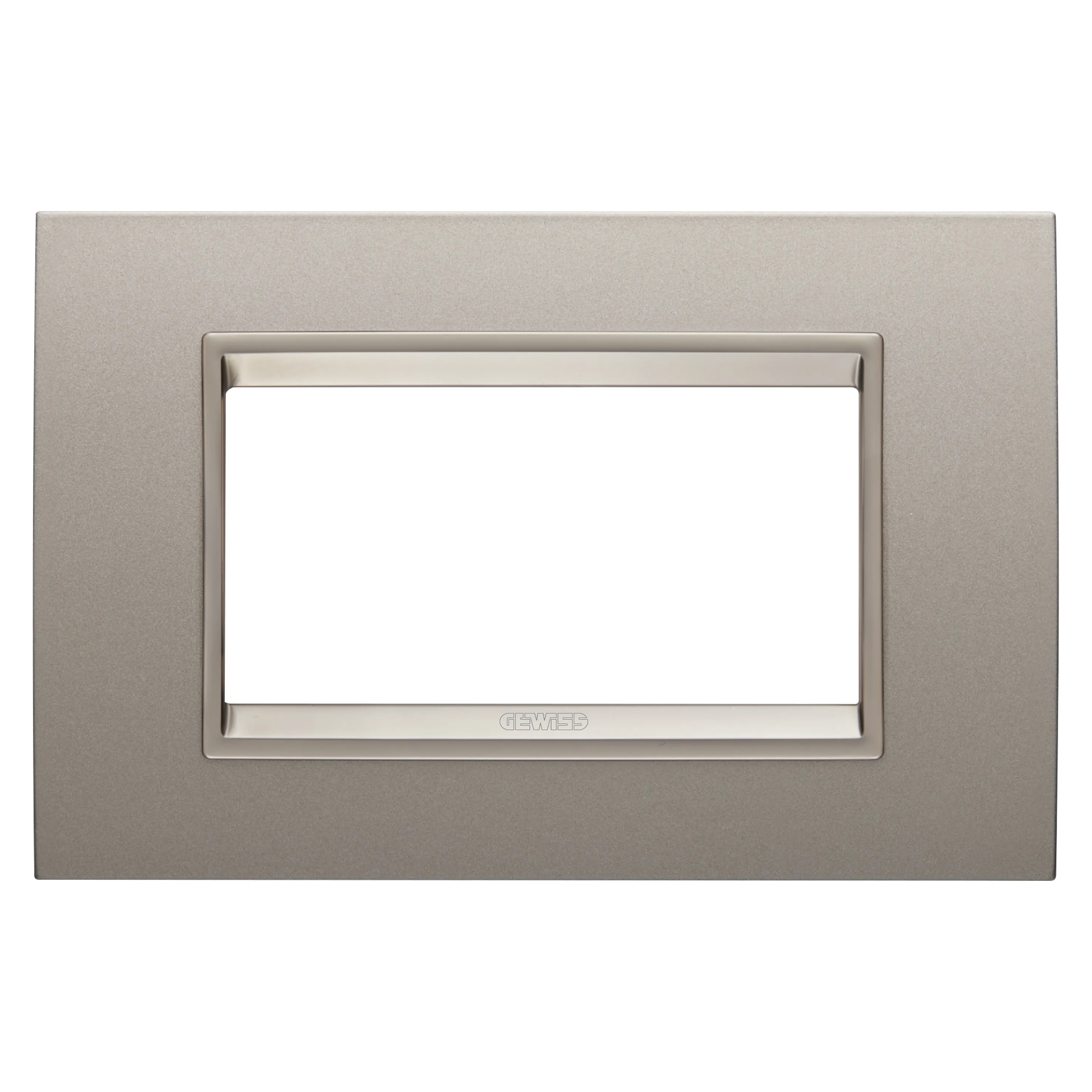 Rama, Ornament, Lux, In, Metal, 4, Module, Bronz, Sidefat, Cadru, Interior, Bronz, Mat, Gewiss Chorus GW16204XP