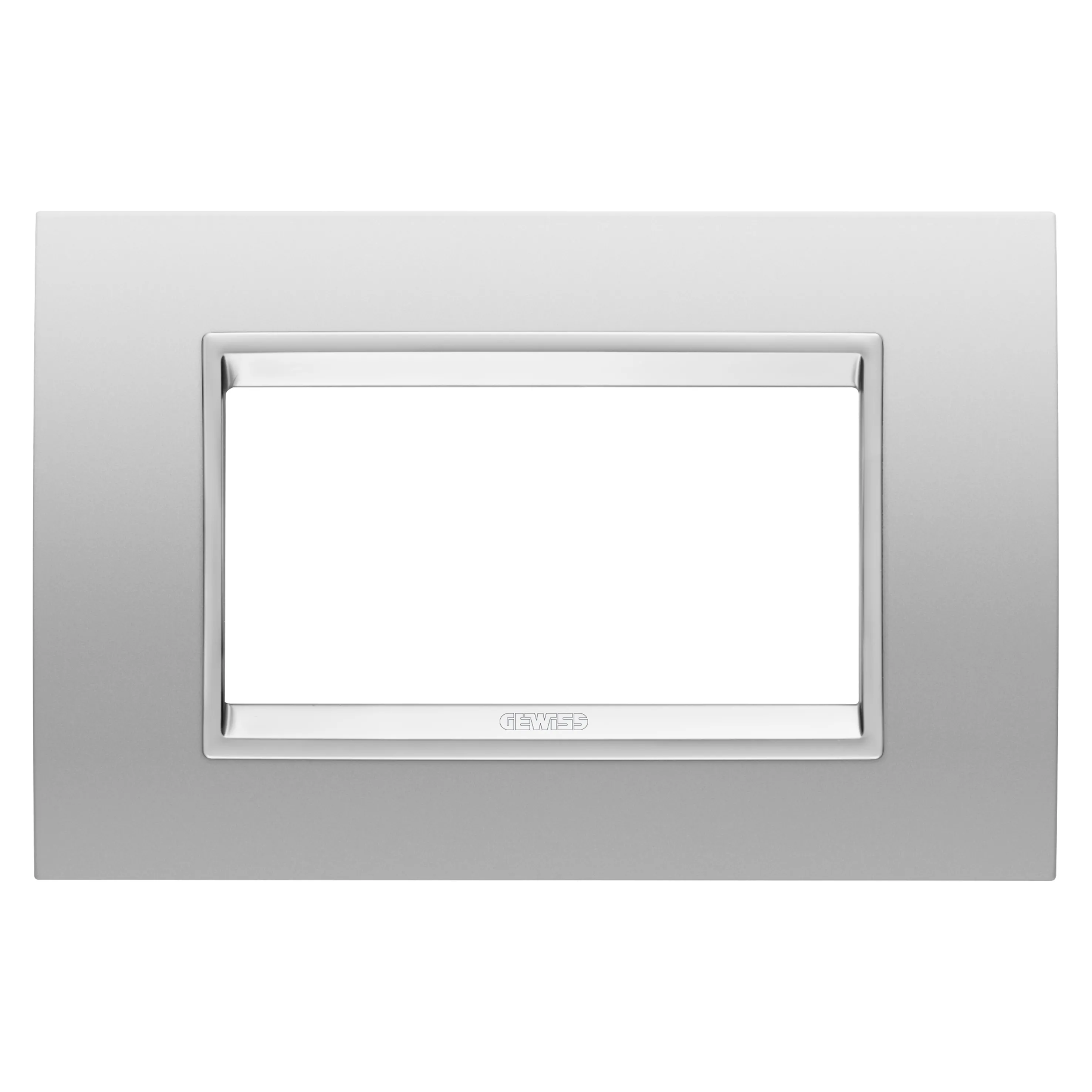 Rama, Ornament, Lux, In, Metal, 4, Module, Gri, Magnetic, Cadru, Interior, Gri, Magnetic, Mat, Gewiss Chorus GW16204XR