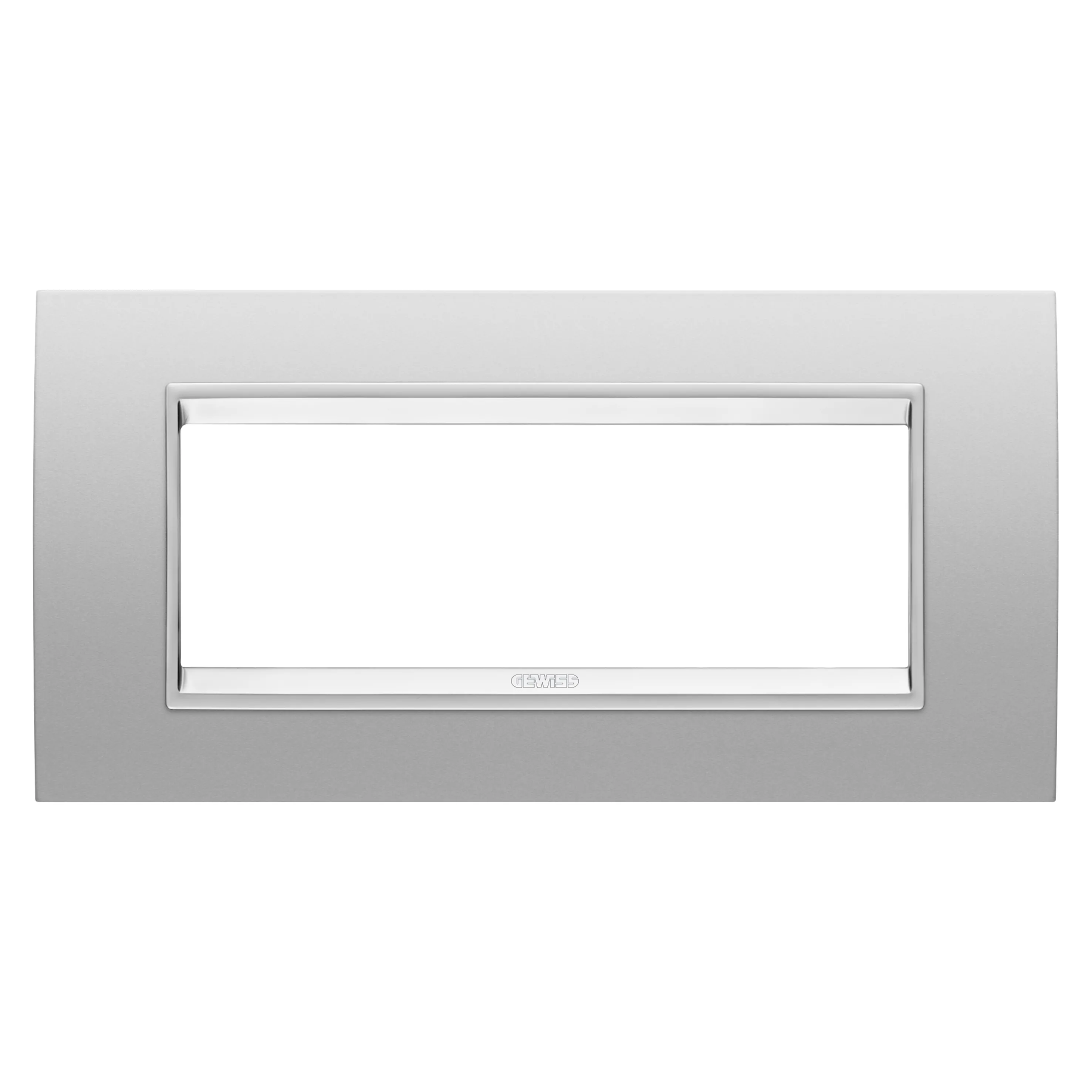 Rama, Ornament, Lux, In, Metal, 6, Module, Gri, Magnetic, Cadru, Interior, Gri, Magnetic, Mat, Gewiss Chorus GW16206XR