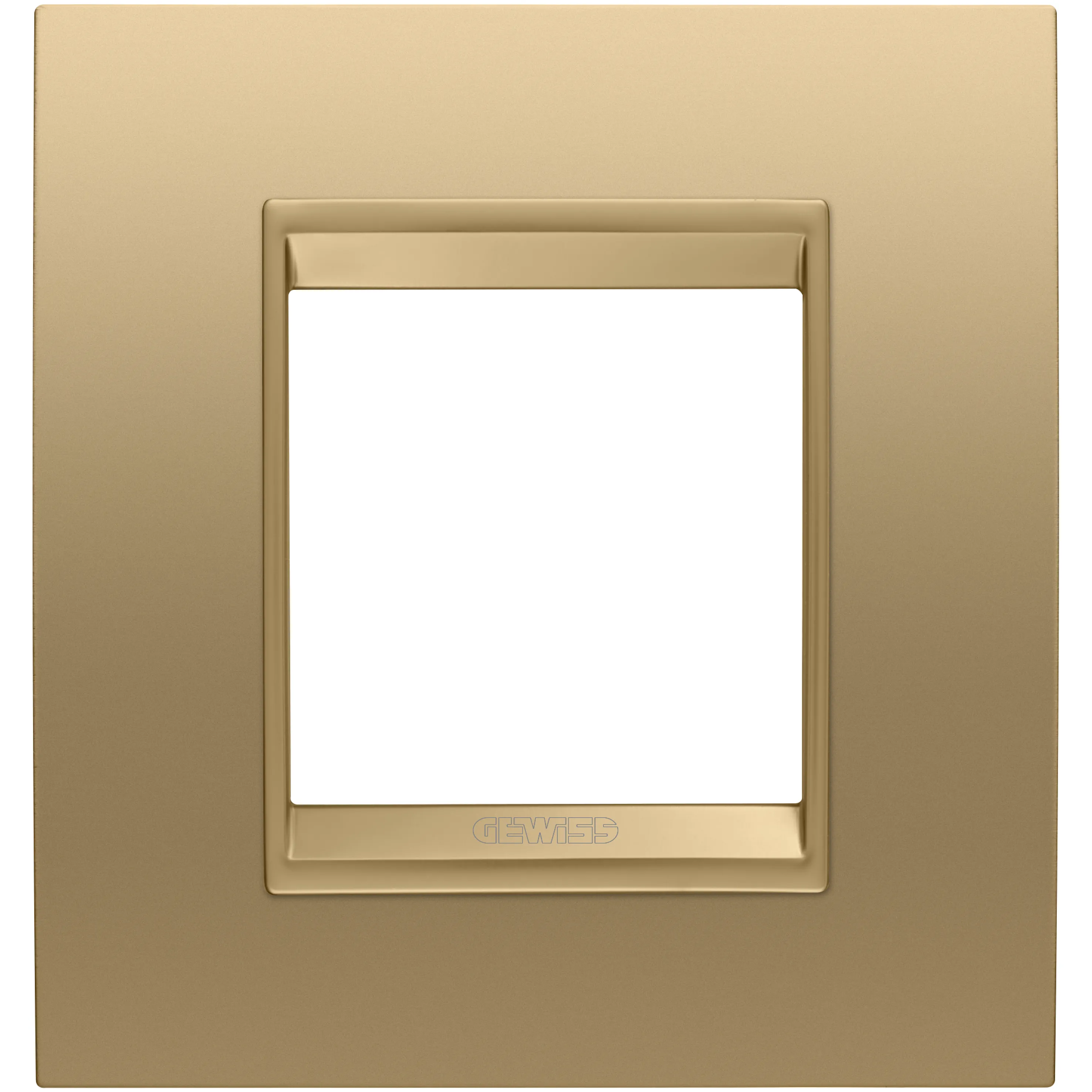 Rama, Ornament, Internationala, Lux, In, Metal, 2, Module, Aur, Cadru, Interior, Aur, Mat, Gewiss Chorus GW16222XG