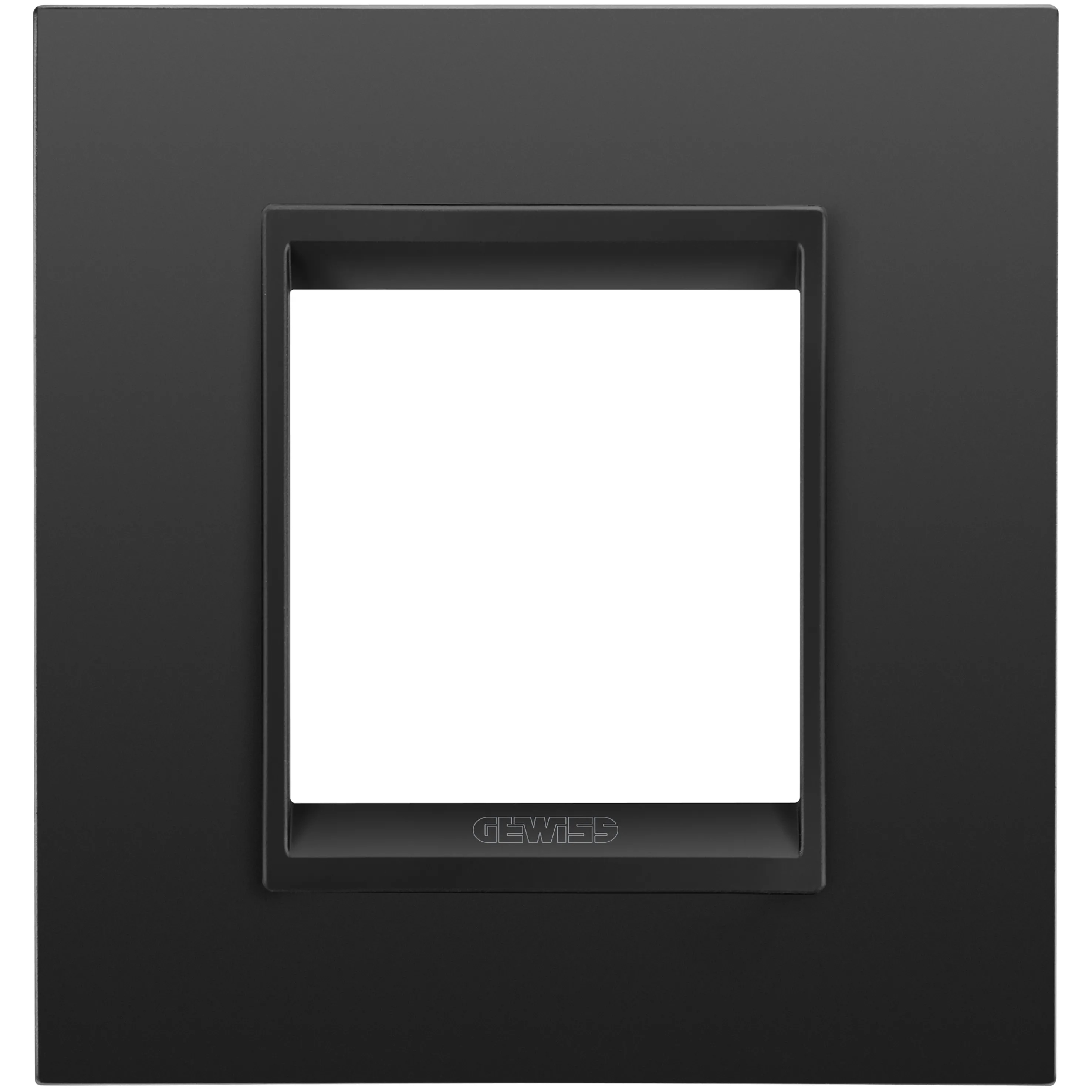 Rama, Ornament, Internationala, Lux, In, Metal, 2, Module, Satin, Monocrom, Negru, satinat, Gewiss Chorus GW16222XM