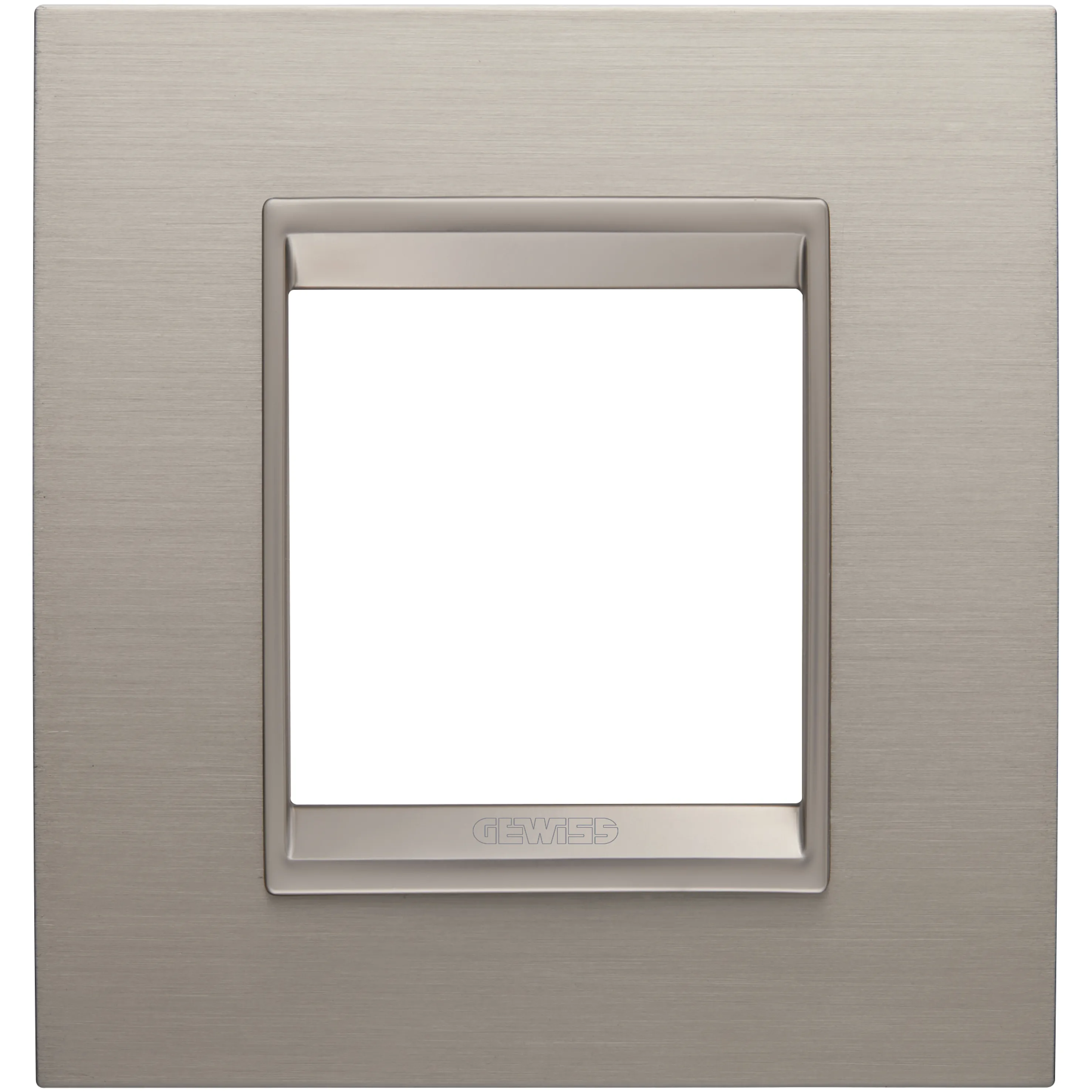Rama, Ornament, Internationala, Lux, In, Metal, 2, Module, Aluminiu, Periat, Cadru, Interior, Bronz, Mat, Gewiss Chorus GW16222XS