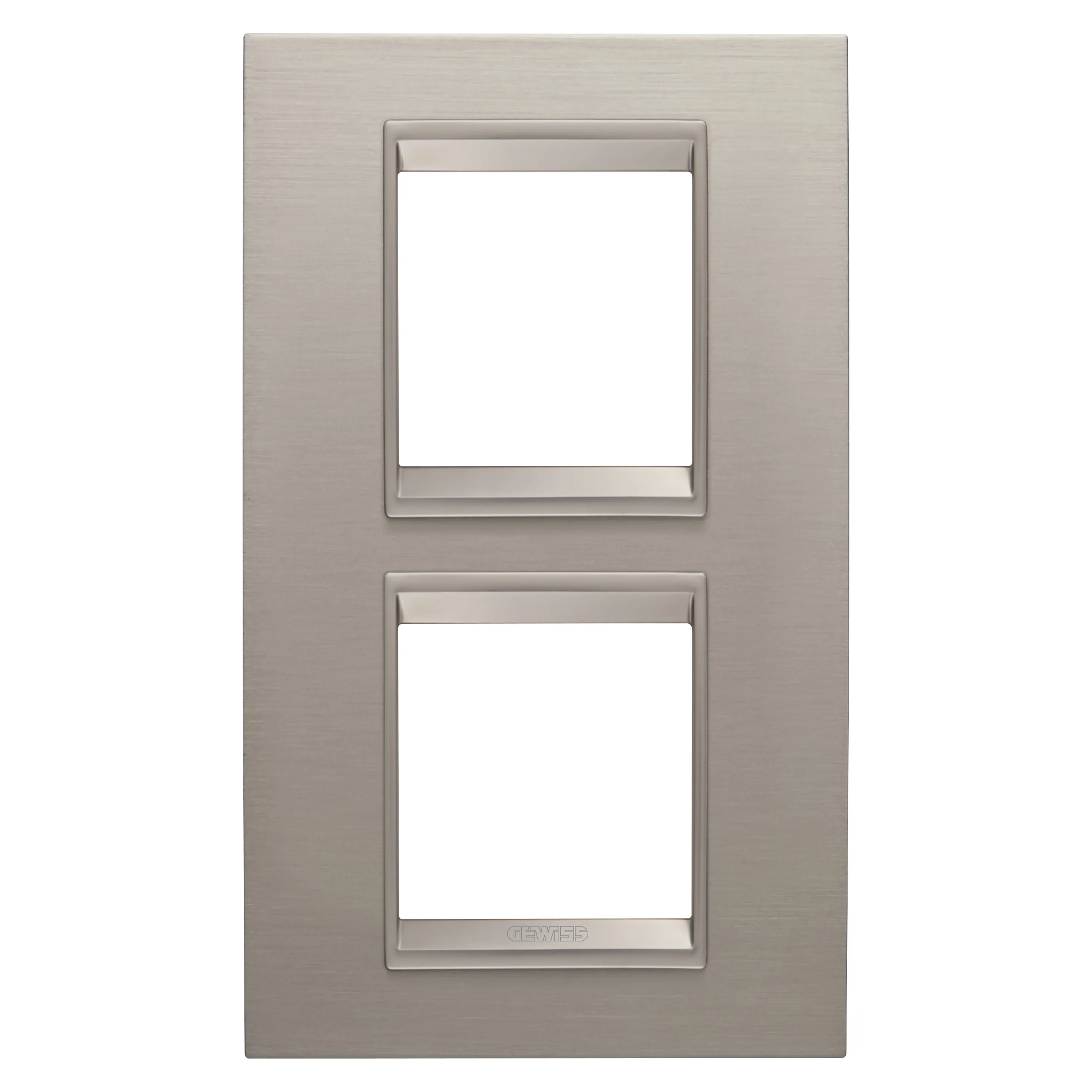 Rama, Ornament, Internationala, Lux, In, Metal, 2+2, Module, Vertical, Aluminiu, Periat, Cadru, Interior, Bronz, Mat, Gewiss Chorus GW16224XS
