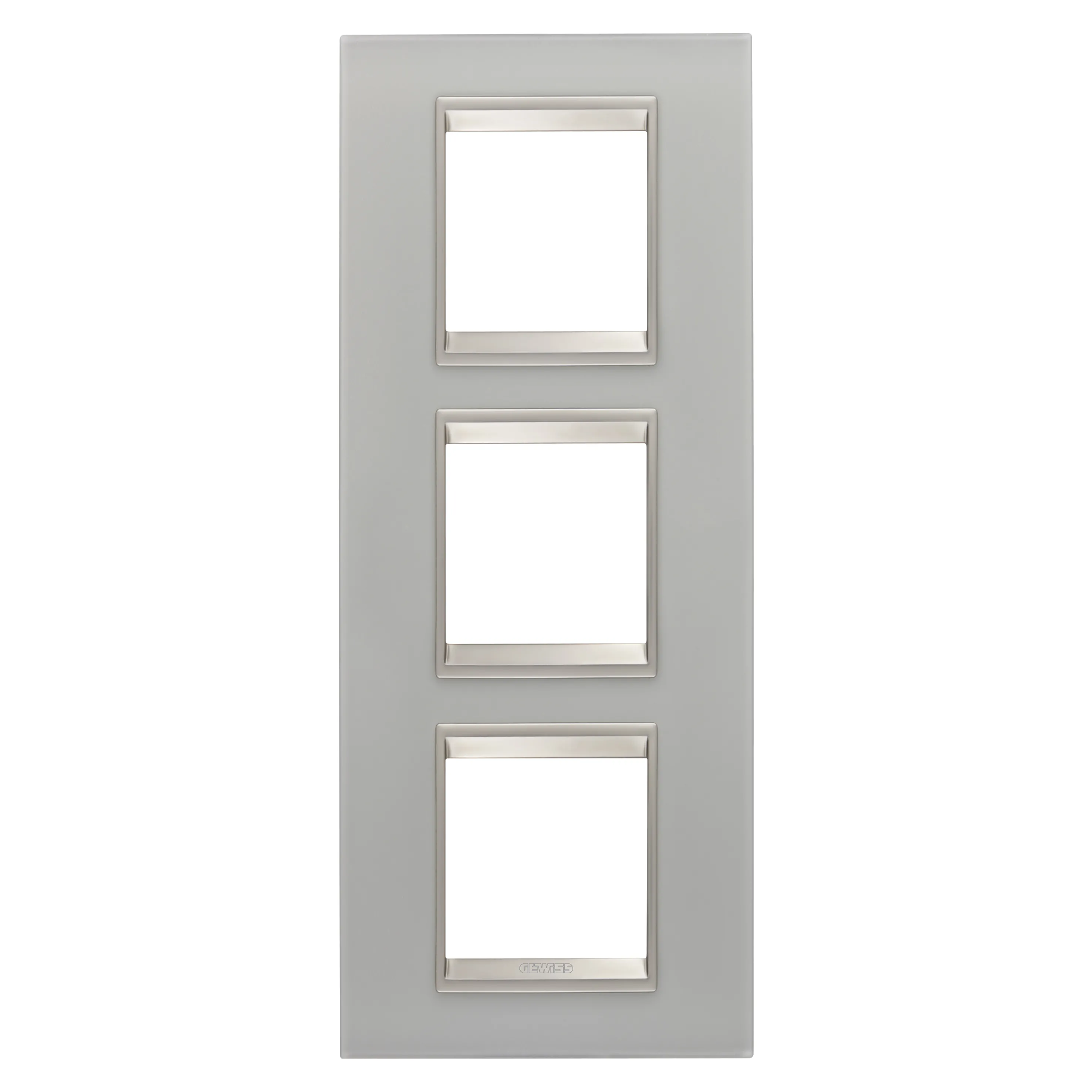Rama, Ornament, Internationala, Lux, In, Sticla, 2+2+2, Module, Vertical, Reflexie, Naturala, Cadru, Interior, Bronz, Mat, Gewiss Chorus GW16227GT