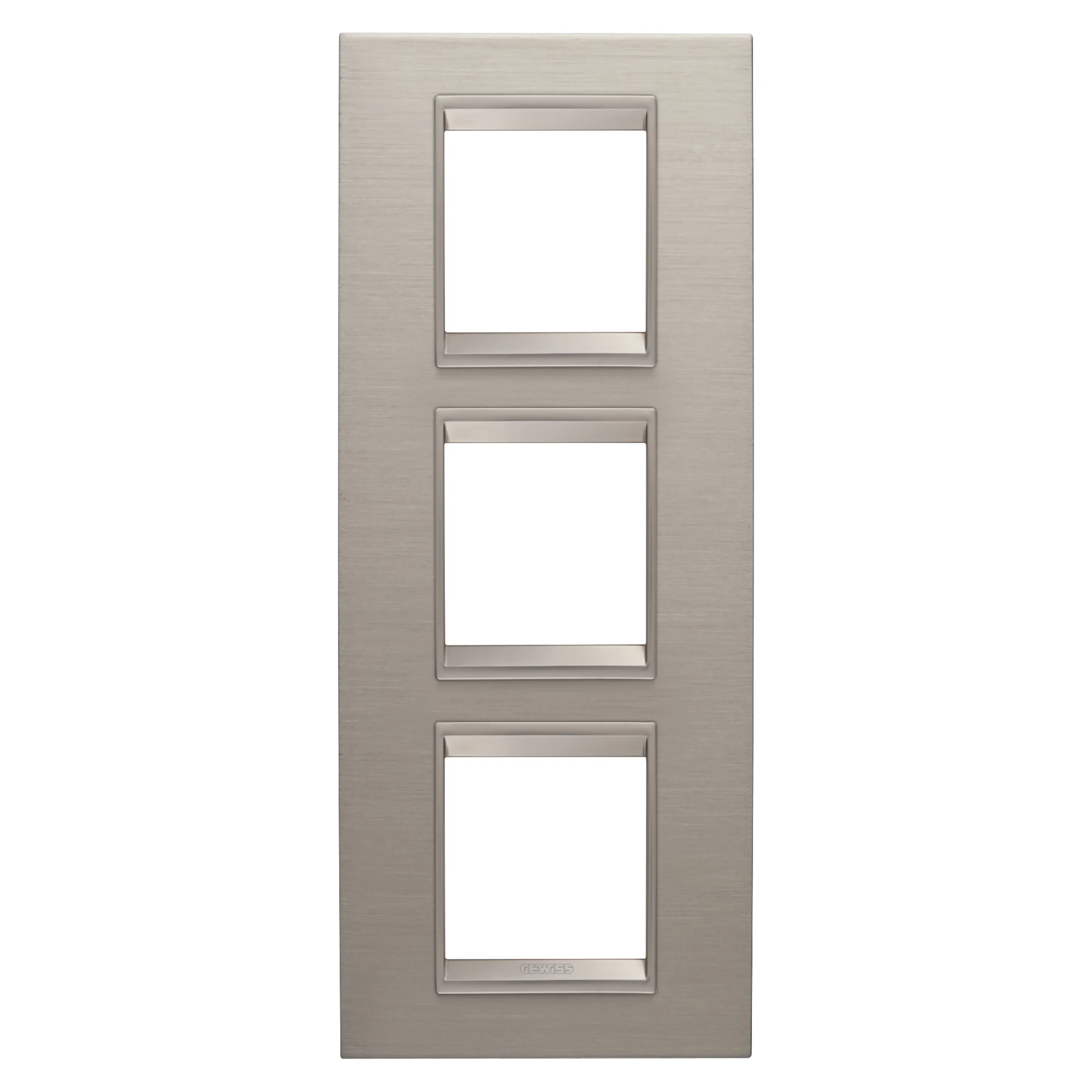 Rama, Ornament, Internationala, Lux, In, Metal, 2+2+2, Module, Vertical, Aluminiu, Periat, Cadru, Interior, Bronz, Mat, Gewiss Chorus GW16227XS