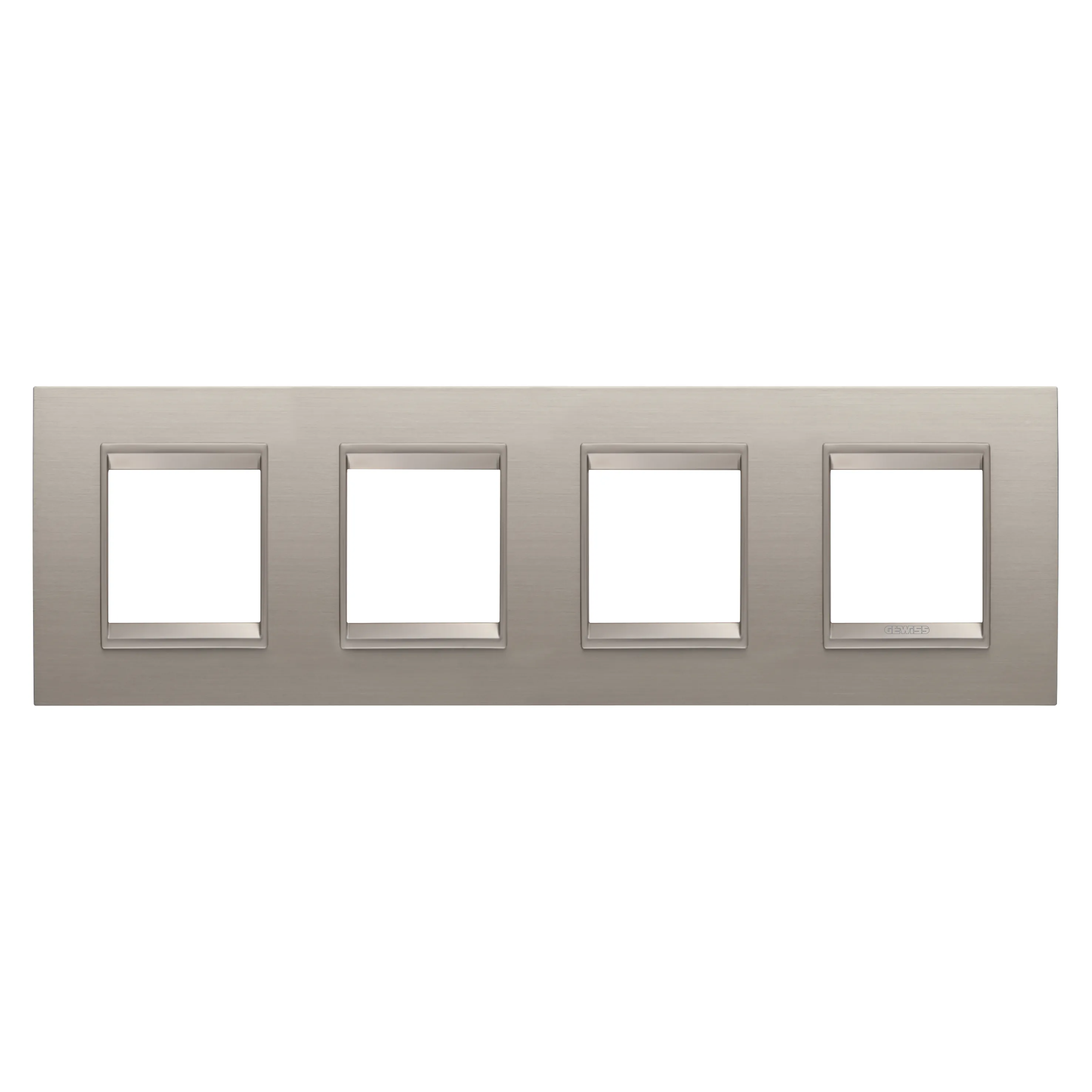 Rama, Ornament, Internationala, Lux, In, Metal, 2+2+2+2, Module, Orizontale, Aluminiu, Periat, Cadru, Interior, Bronz, Mat, Gewiss Chorus GW16228XS