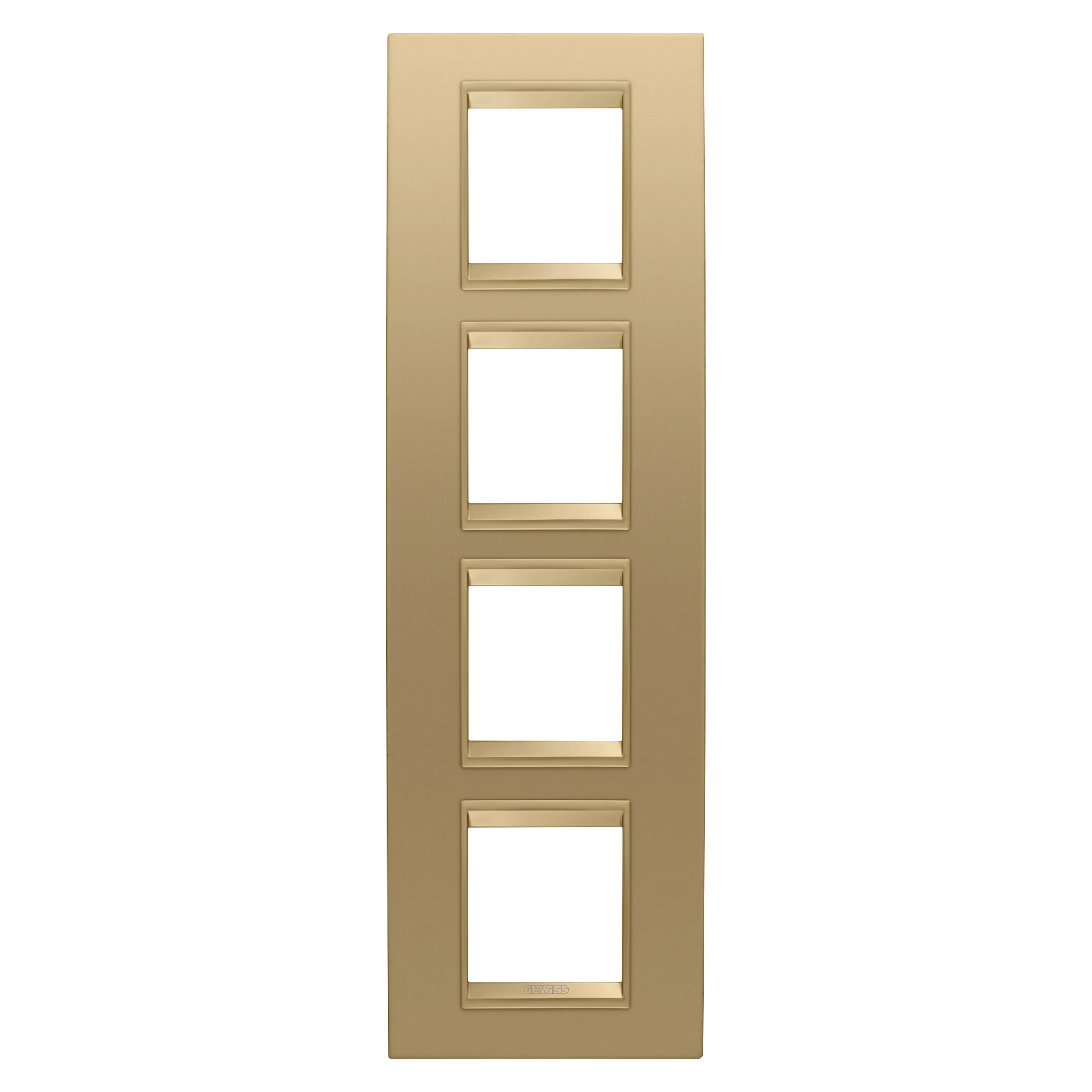 Rama, Ornament, Internationala, Lux, In, Metal, 2+2+2+2, Module, Vertical, Aur, Cadru, Interior, Aur, Mat, Gewiss Chorus GW16229XG